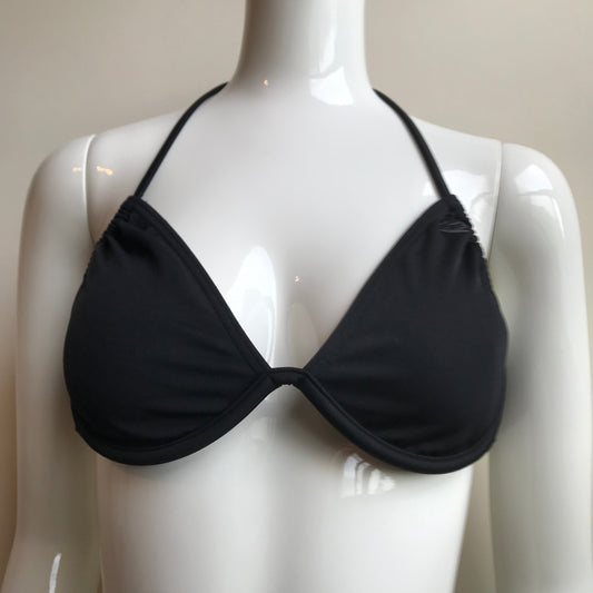 Billabong Bikini Solid Black Underwire Halter top low rise Swimsuit