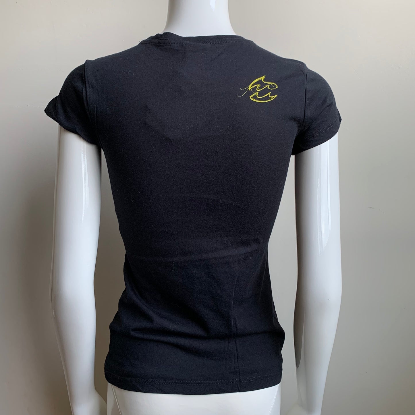 Billabong black Blue Crush Vintage Y2K rainbow logo fitted t-shirt tshirt