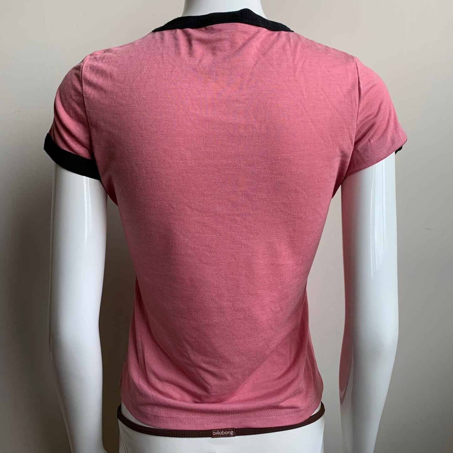 Billabong BLUE CRUSH era Vintage Y2K RARE dusty rose logo fitted t-shirt tshirt