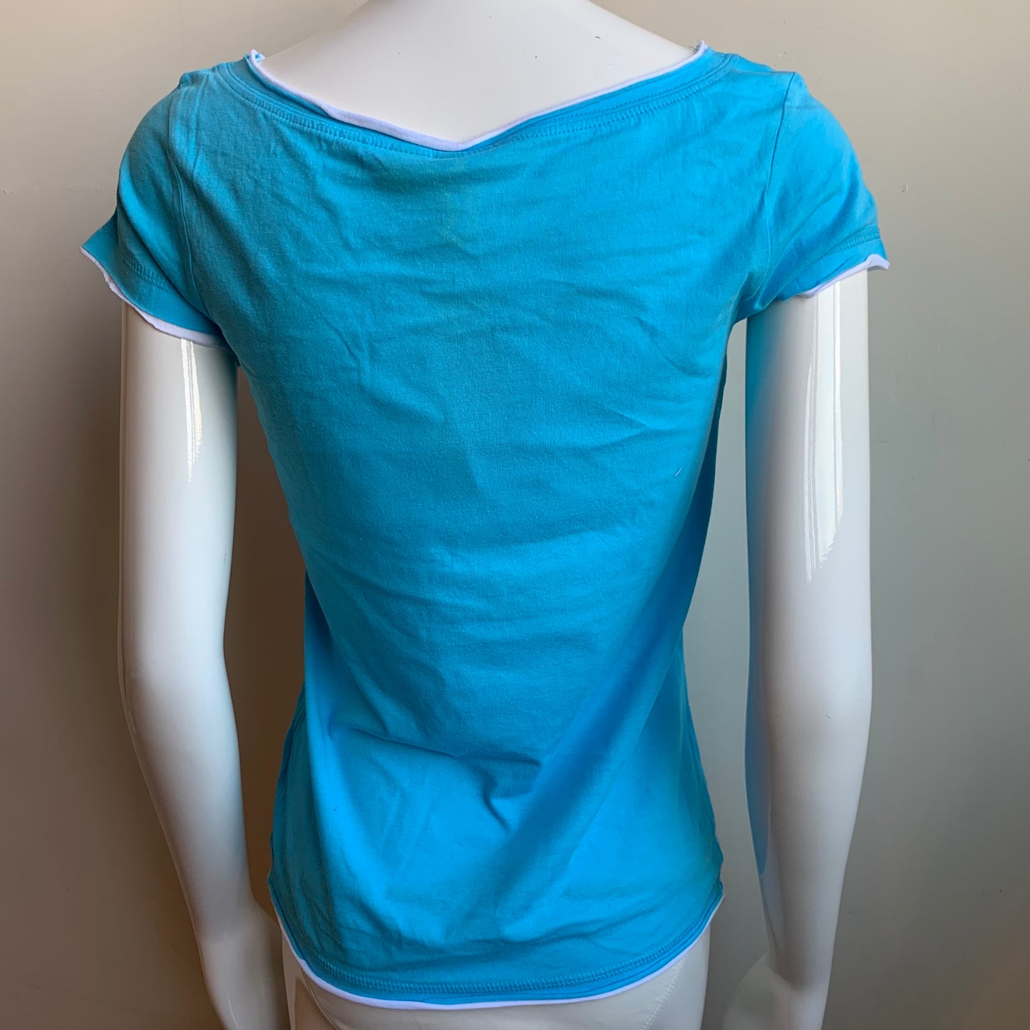 Billabong BLUE CRUSH Vintage Y2K RARE blue graphic logo fitted t-shirt tshirt