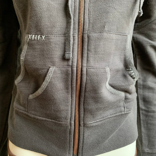 Billabong Hoodie dark gray ladies logo sweater small