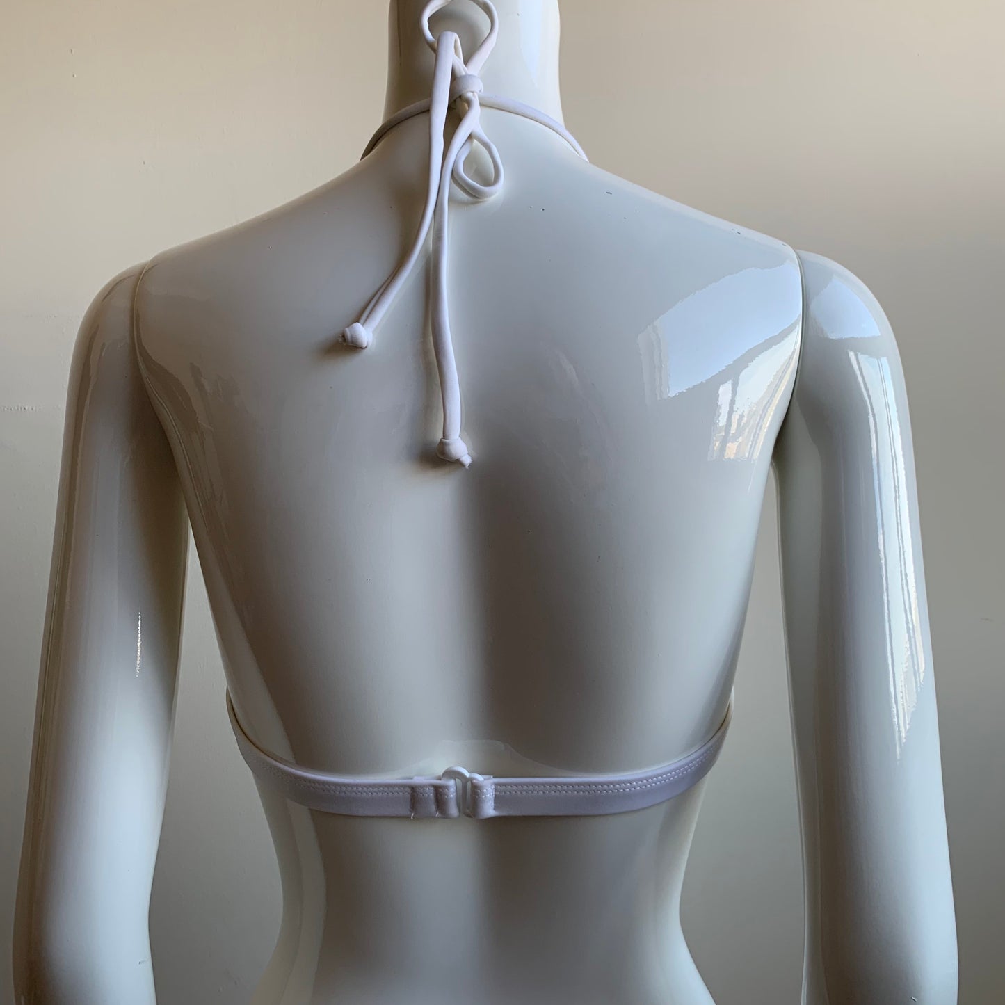 Billabong bikini top solid white halter medium