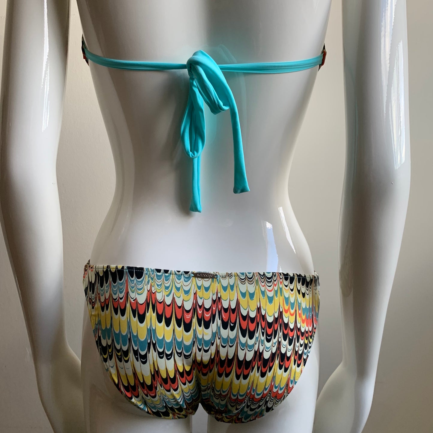 Sauvage monokini multicolor printed cut out one piece luxury swimsuit