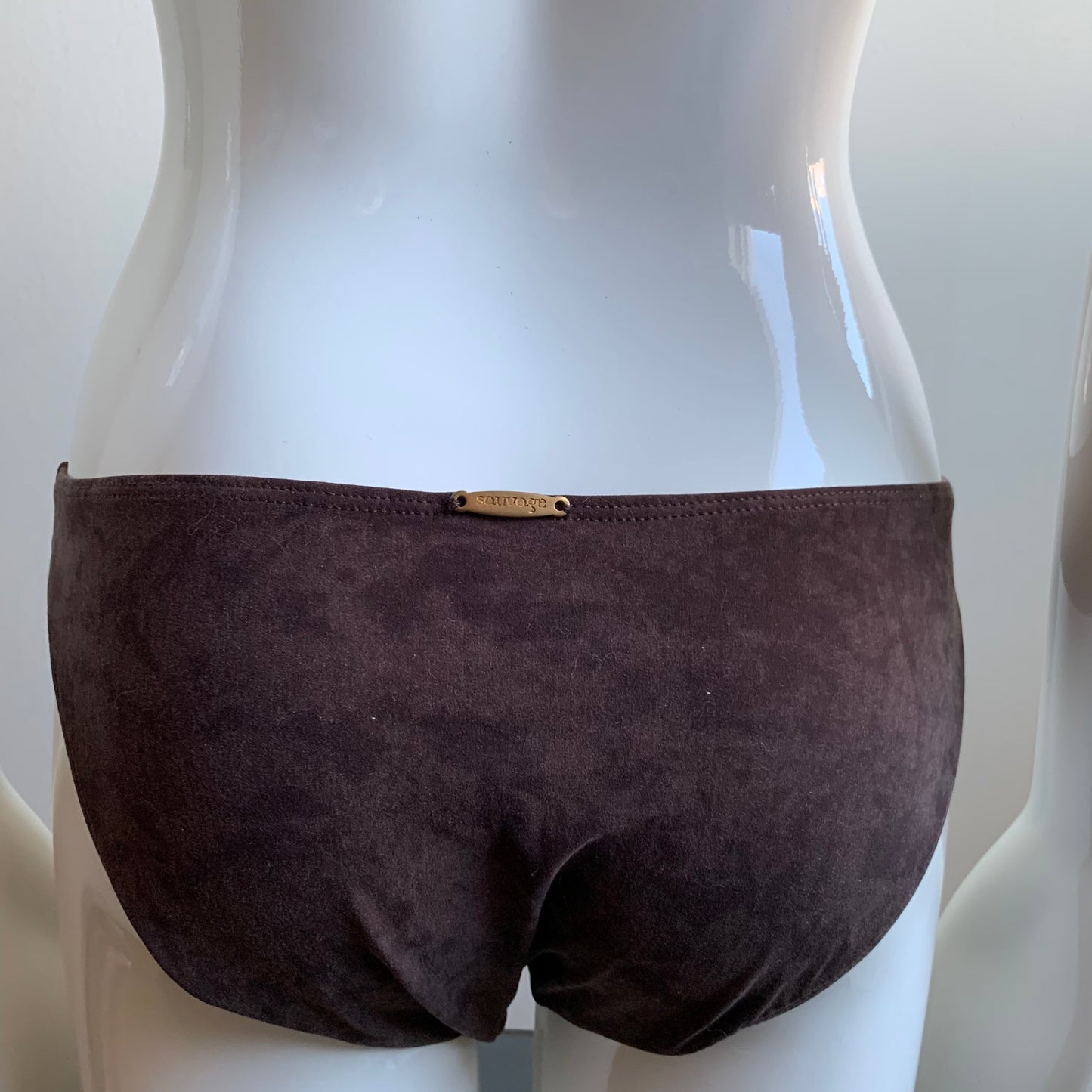 Sauvage monokini Brown & Gold cut out one piece swimsuit