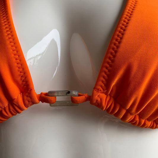 Raisins orange solid halter top