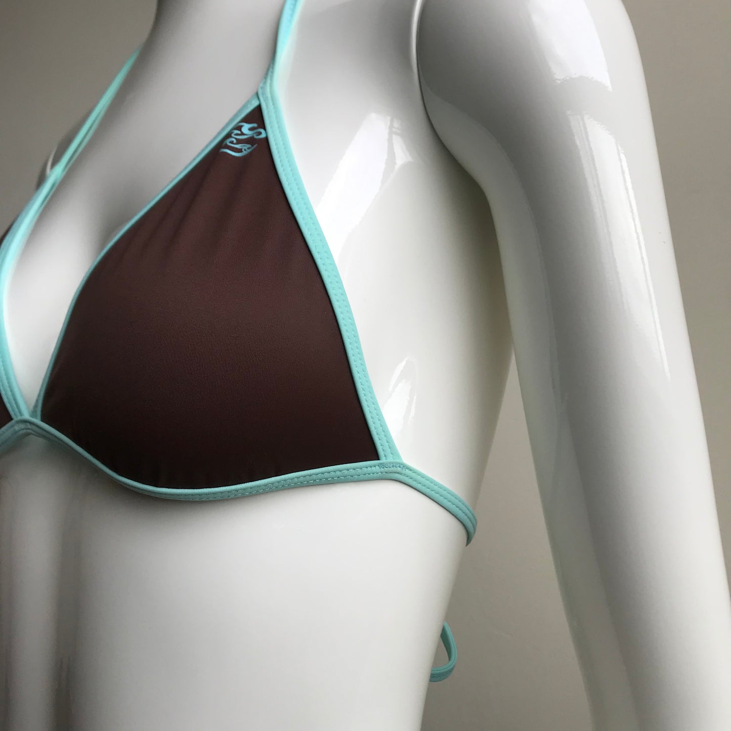 Billabong Bikini - Chocolate Brown & mint Reversible Triangle top swimsuit