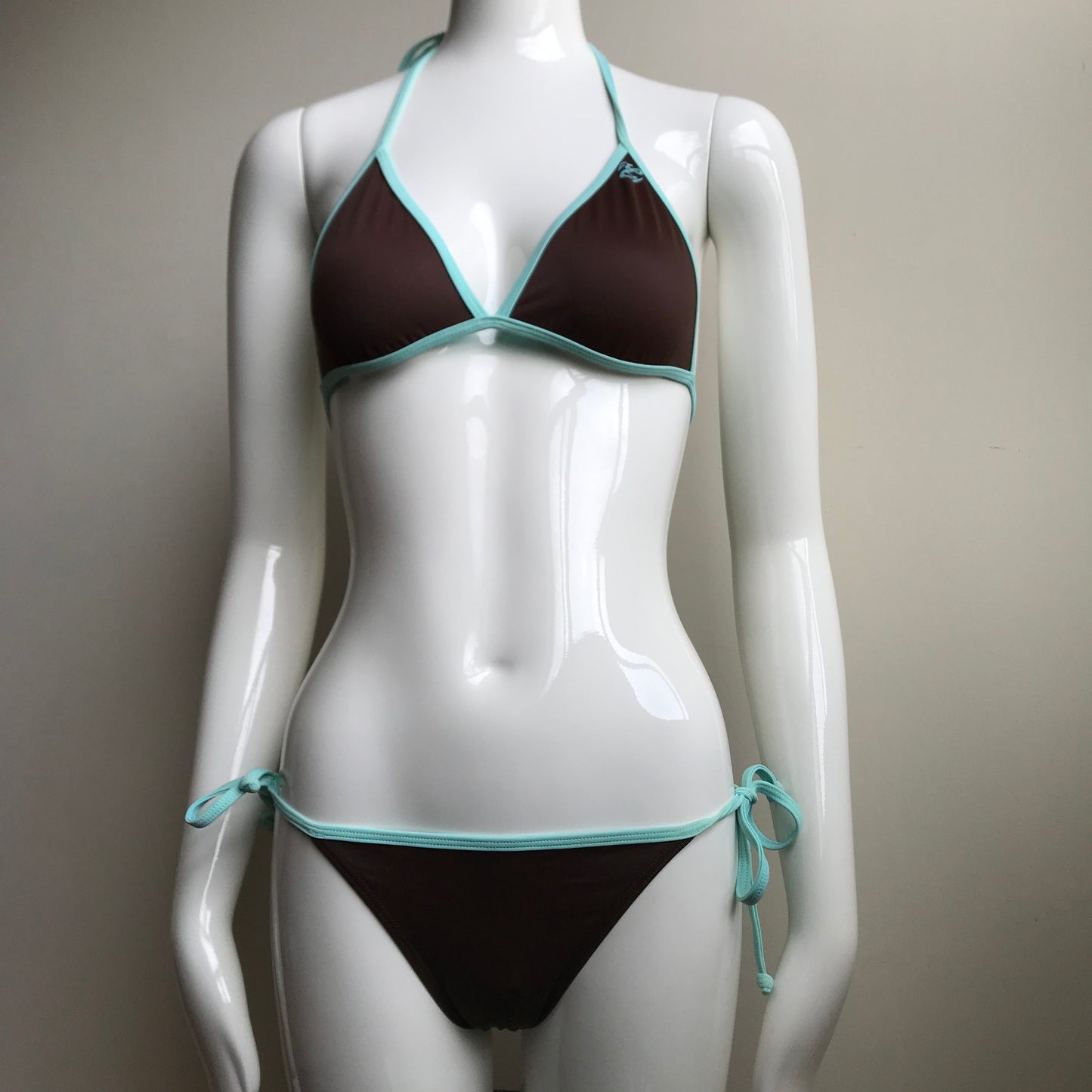 Billabong Bikini - Chocolate Brown & mint Reversible Triangle top swimsuit