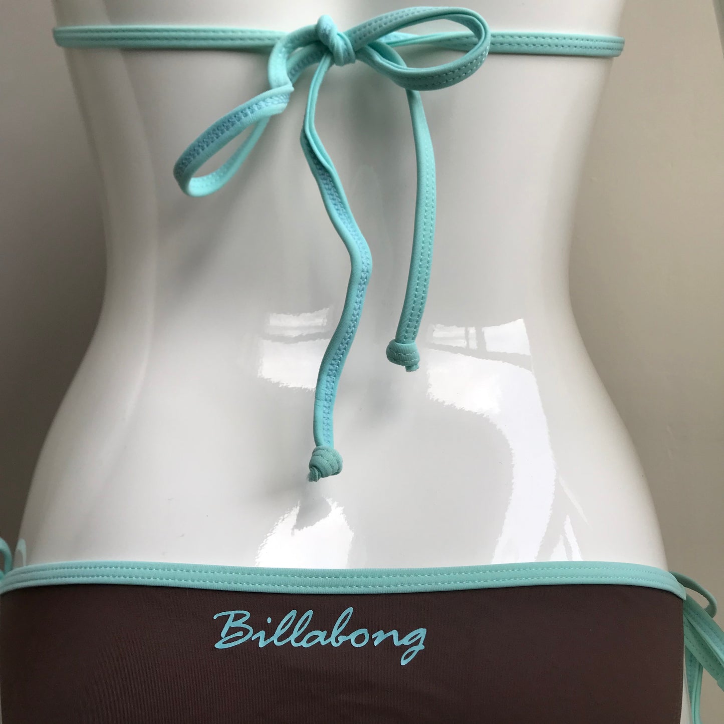 Billabong Bikini - Chocolate Brown & mint Reversible Triangle top swimsuit