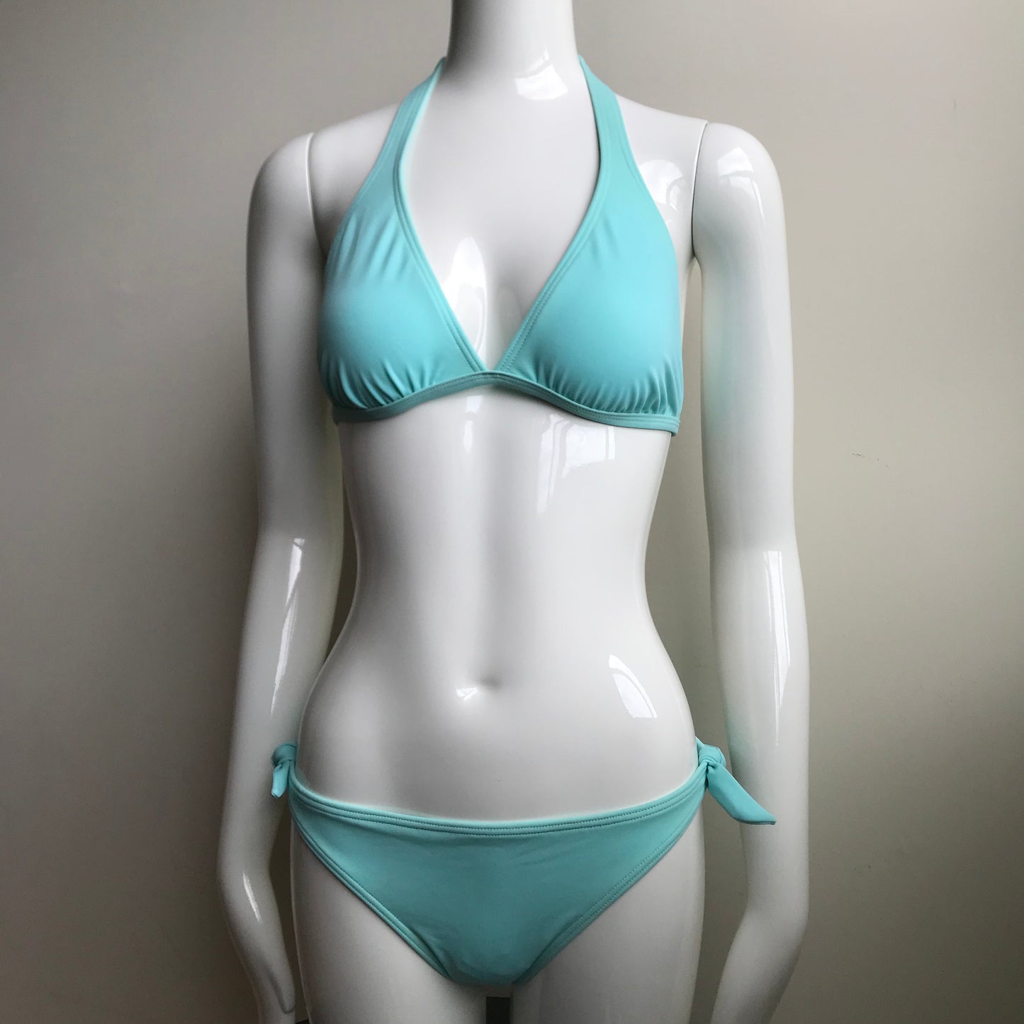 Billabong Bikini Light Aqua Halter top Style Low rise Bottom swimsuit