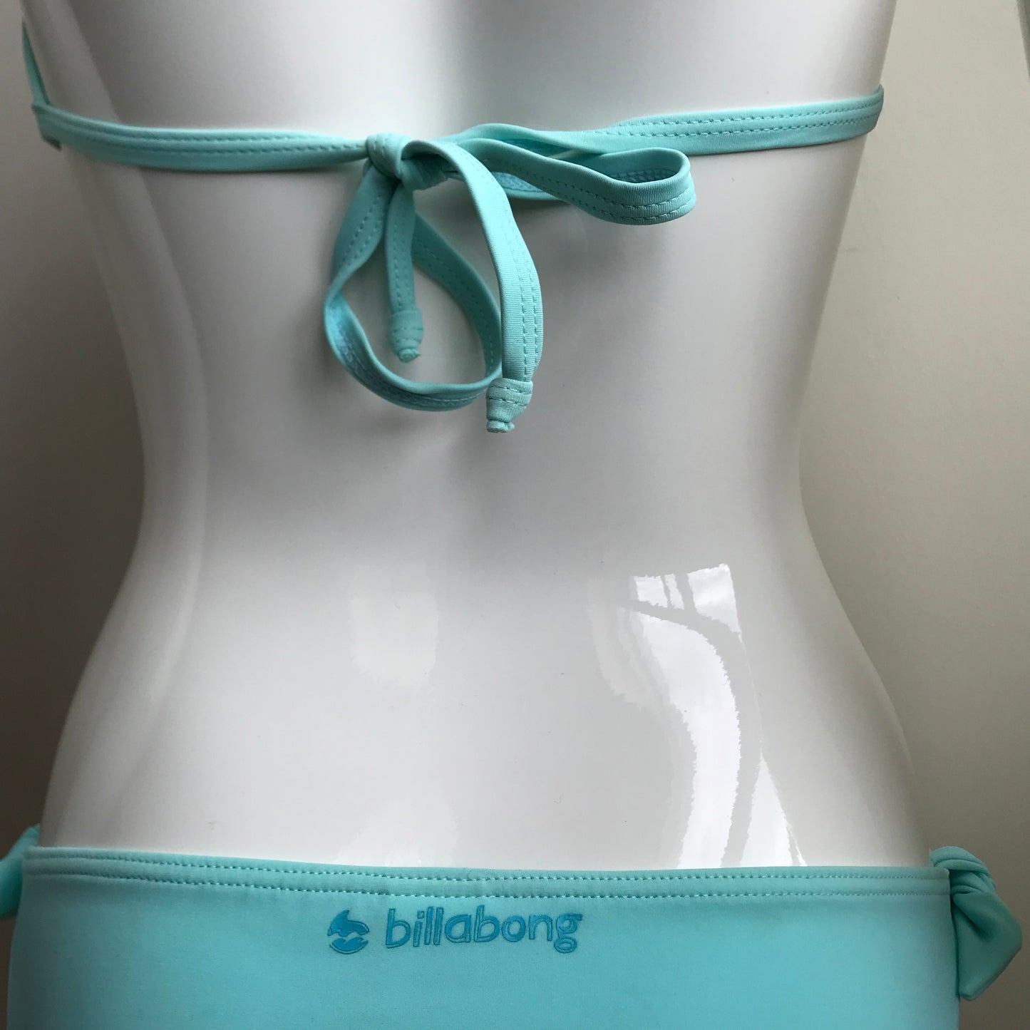Billabong Bikini Light Aqua Halter top Style Low rise Bottom swimsuit