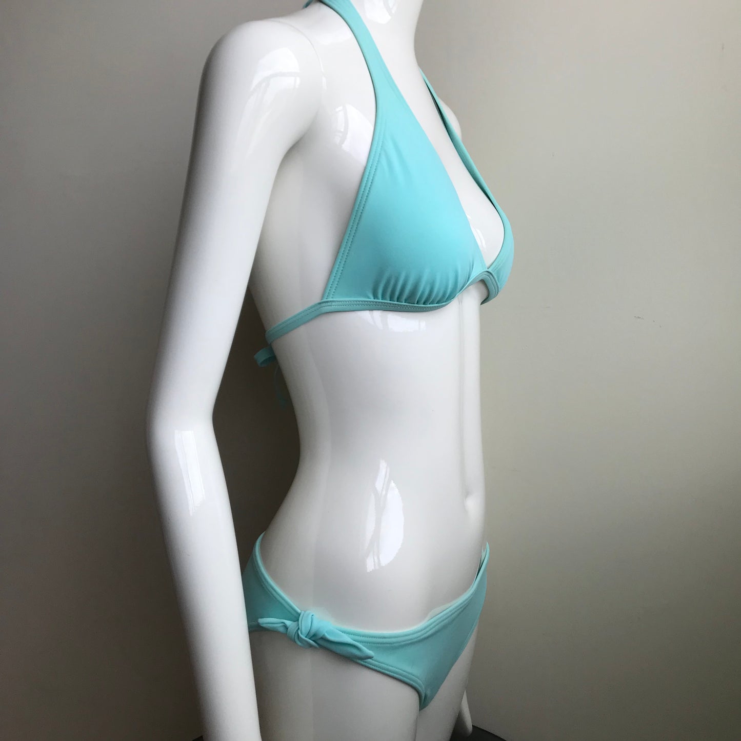 Billabong Bikini Light Aqua Halter top Style Low rise Bottom swimsuit