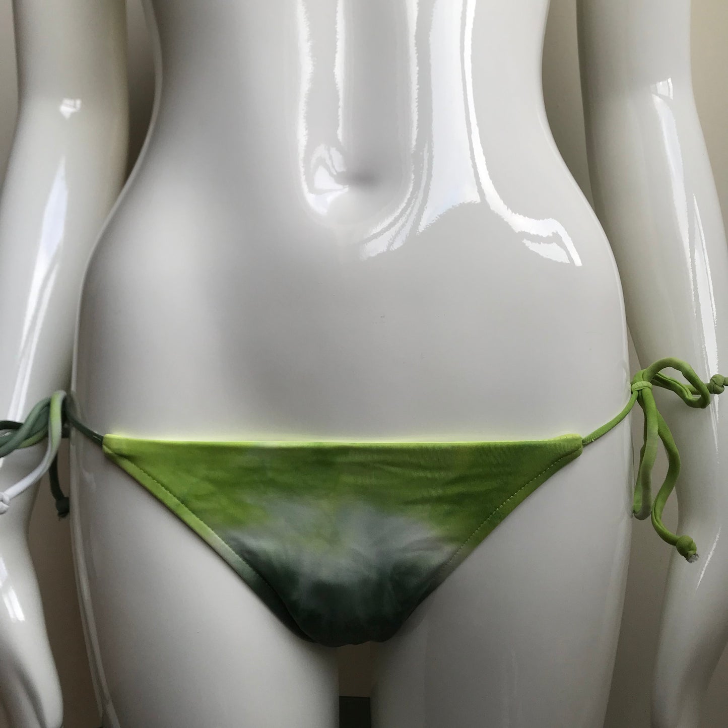 Billabong Bikini Green Tie Dye Reversible solid lime Triangle swimsuit