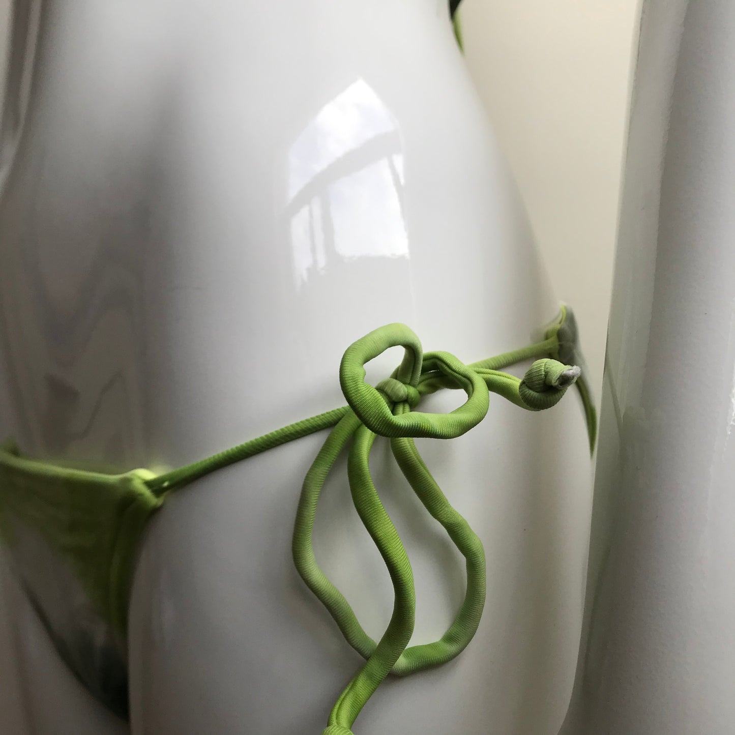 Billabong Bikini Green Tie Dye Reversible solid lime Triangle swimsuit