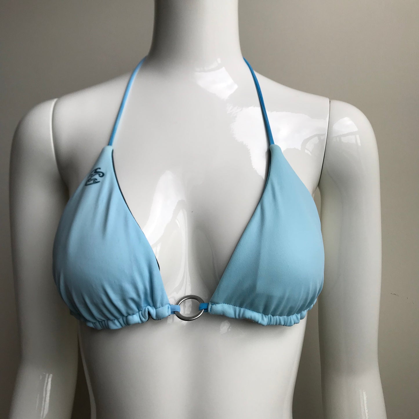 Billabong Bikini Blue Tie Dye Reversible to solid blue Triangle padded swimsuit