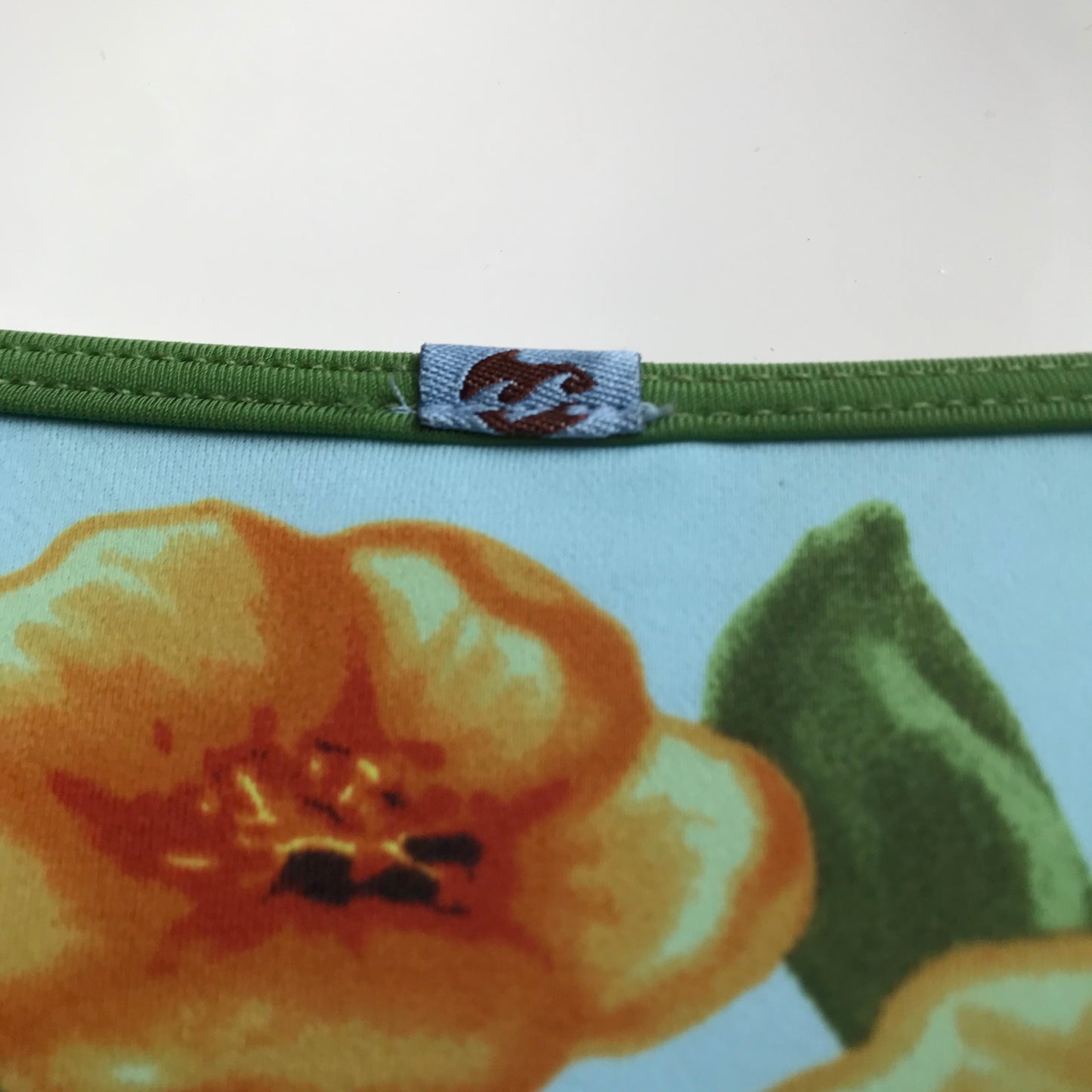 Billabong Bikini Blue & Olive Floral Print low rise triangle top swimsuit