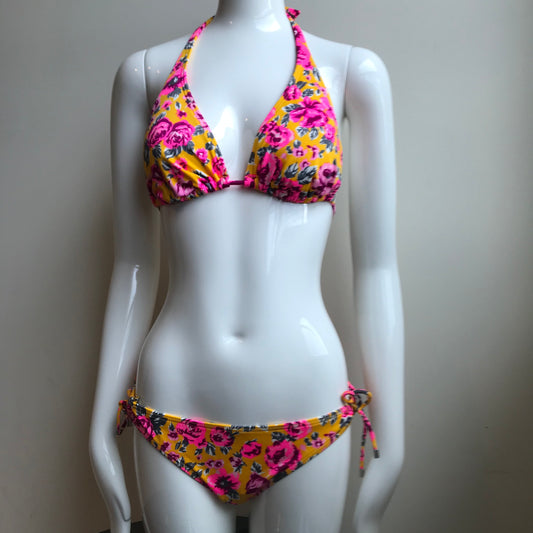 Billabong Bikini D Cup Floral printed halter low rise swimsuit