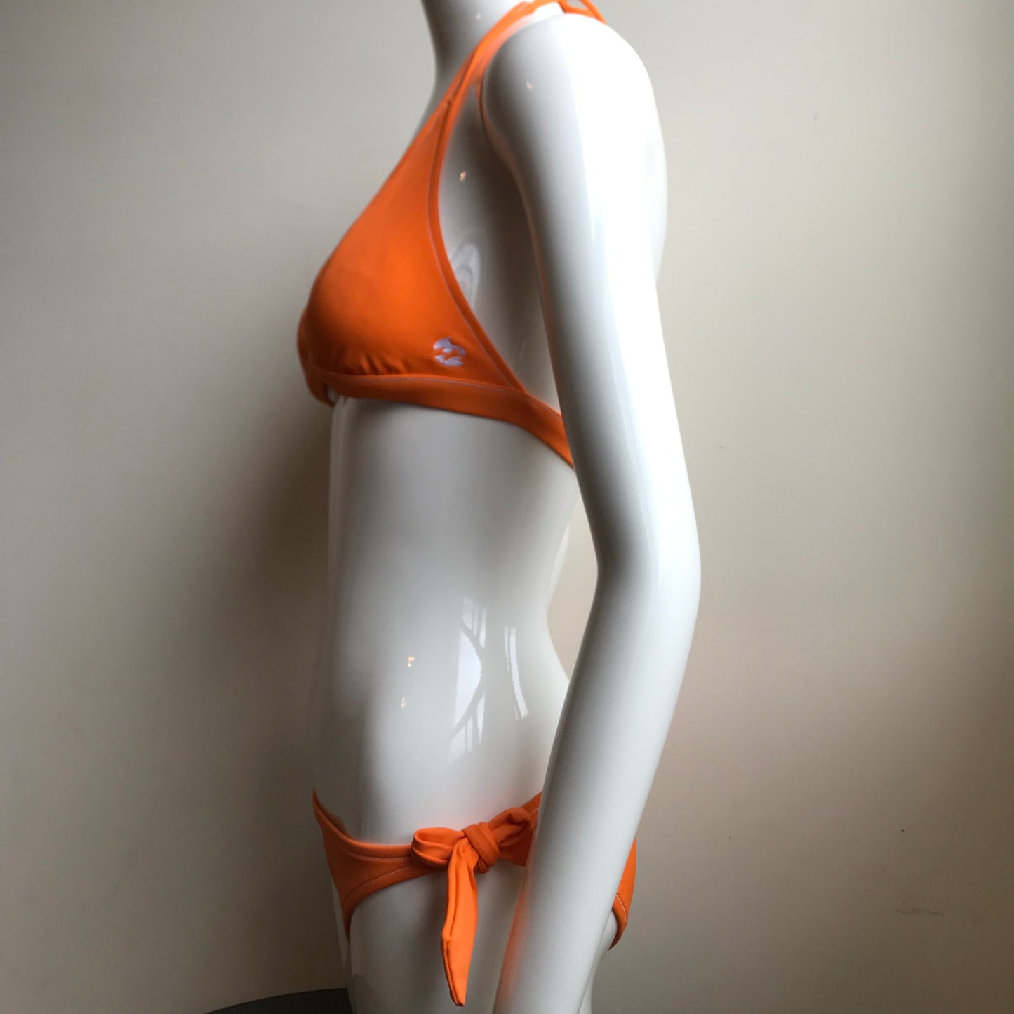 Billabong Bikini Solid Orange Halter top low rise Swimsuit