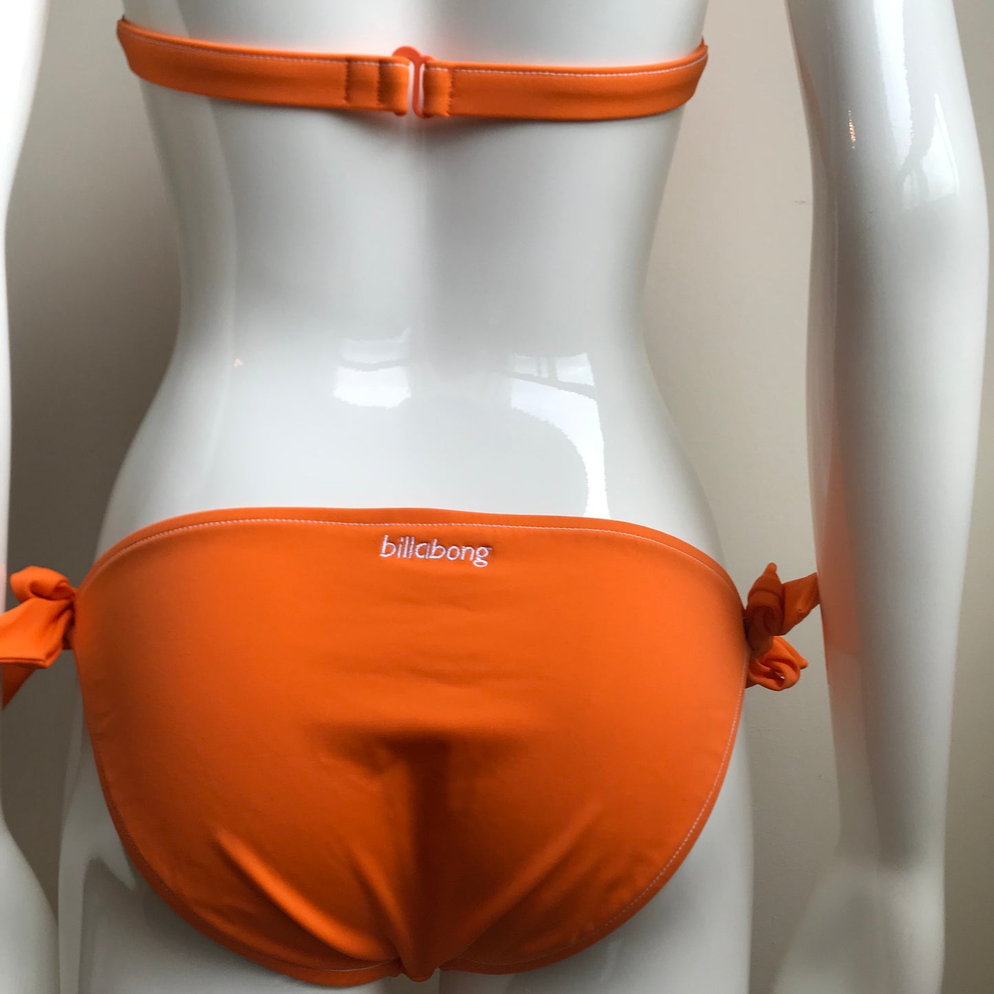 Billabong Bikini Solid Orange Halter top low rise Swimsuit