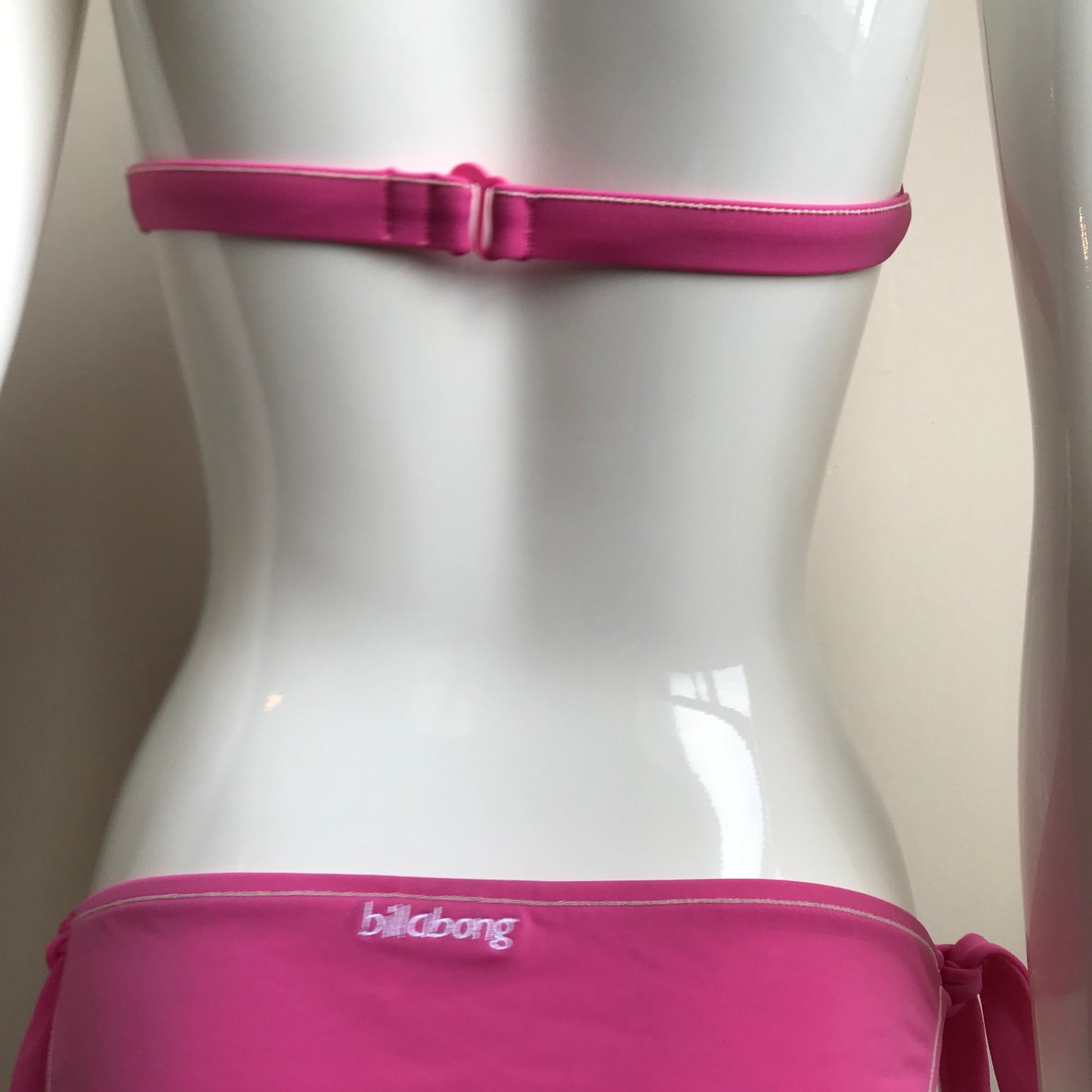 Billabong Bikini Solid Pink Halter top low rise swimsuit