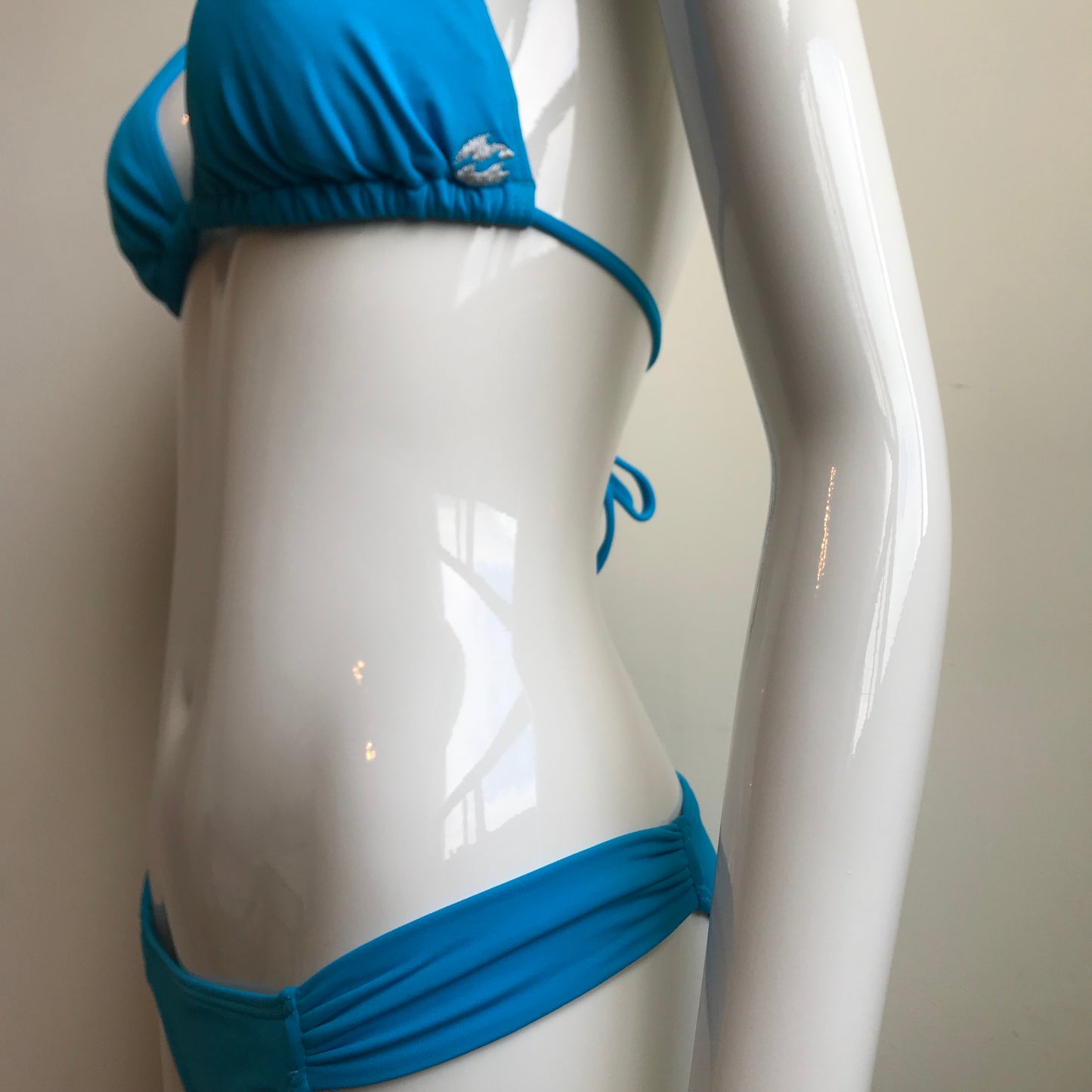 Billabong Bikini Solid Electric Blue Halter Top Low rise swimsuit