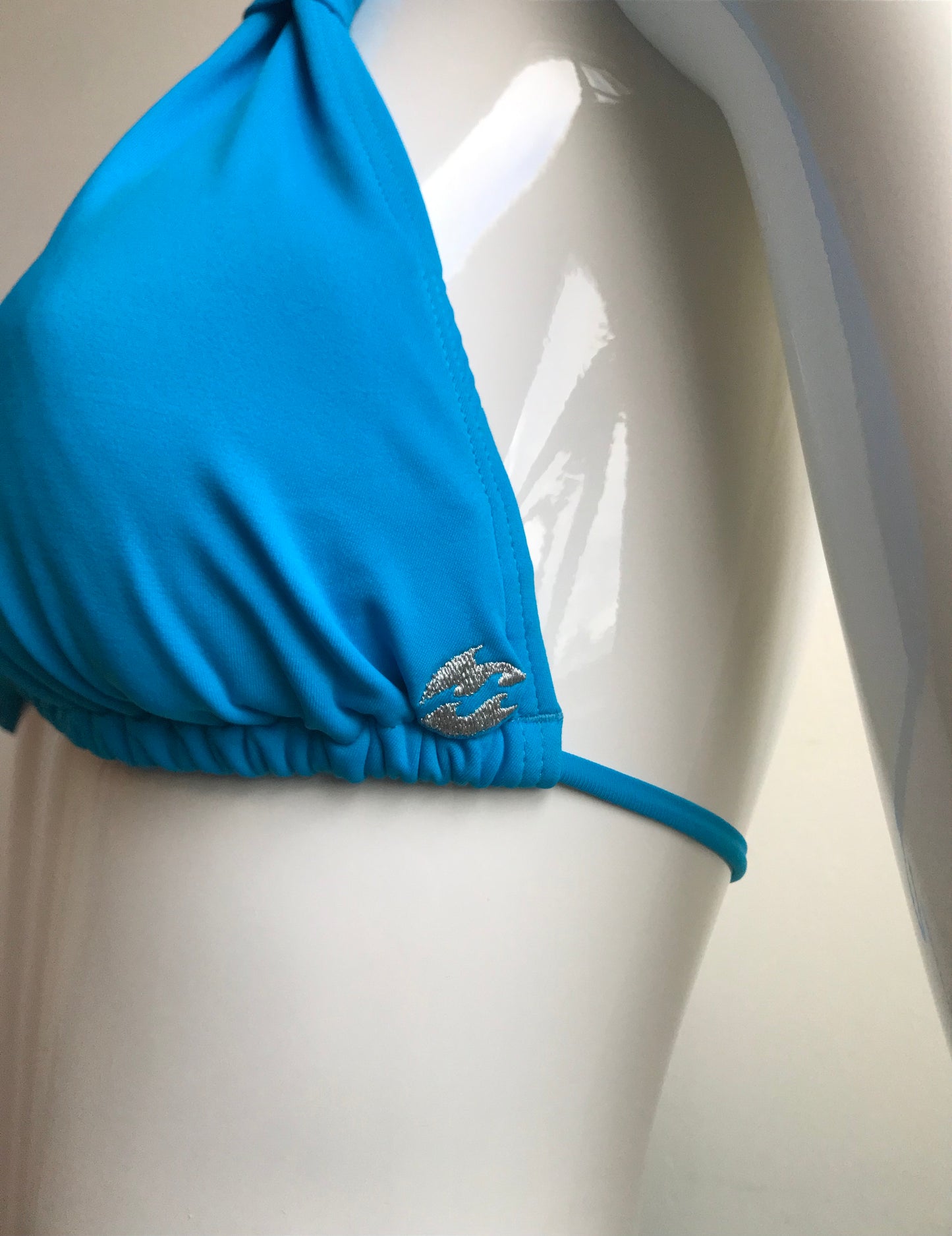 Billabong Bikini Solid Electric Blue Halter Top Low rise swimsuit