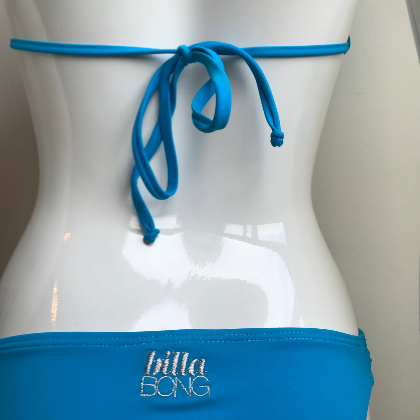 Billabong Bikini Solid Electric Blue Halter Top Low rise swimsuit
