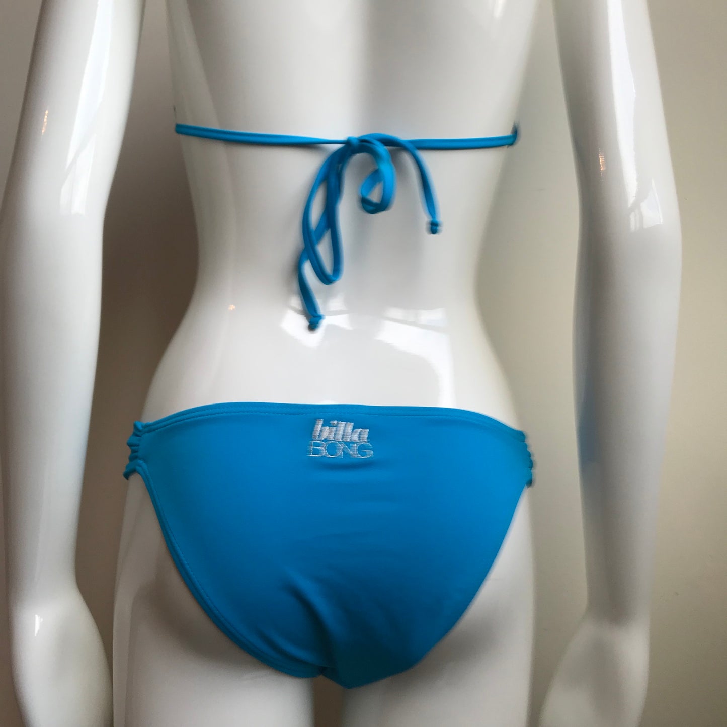 Billabong Bikini Solid Electric Blue Halter Top Low rise swimsuit