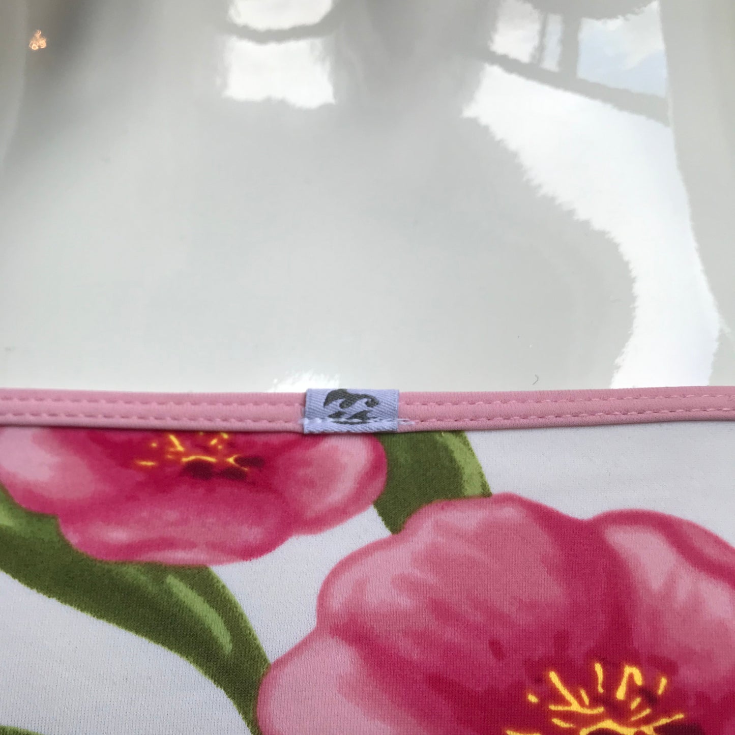 Billabong Bikini Pink & White Floral Print low rise triangle top swimsuit