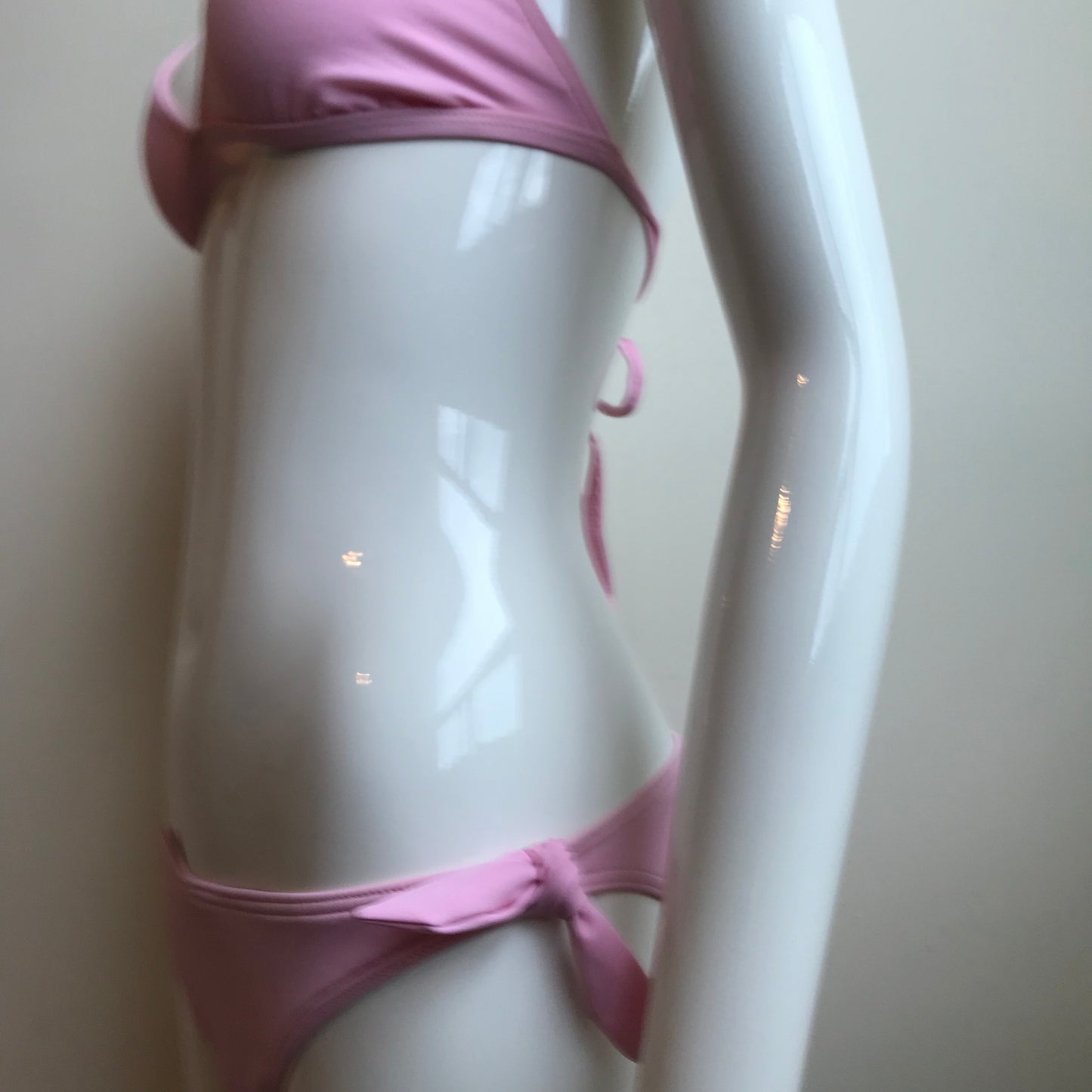 Billabong Bikini Solid Baby Light Pink Halter top low rise Swimsuit