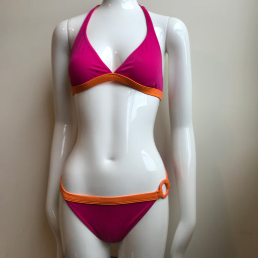Billabong Bikini Hot Pink & Orange Reversible Heart Swimsuit