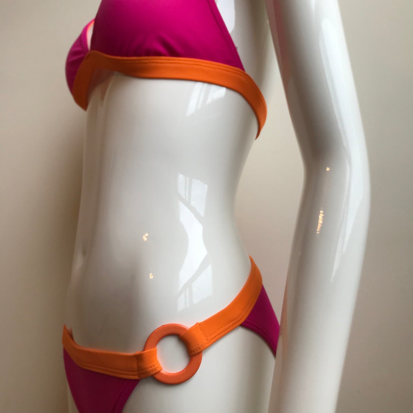 Billabong Bikini Hot Pink & Orange Reversible Heart Swimsuit
