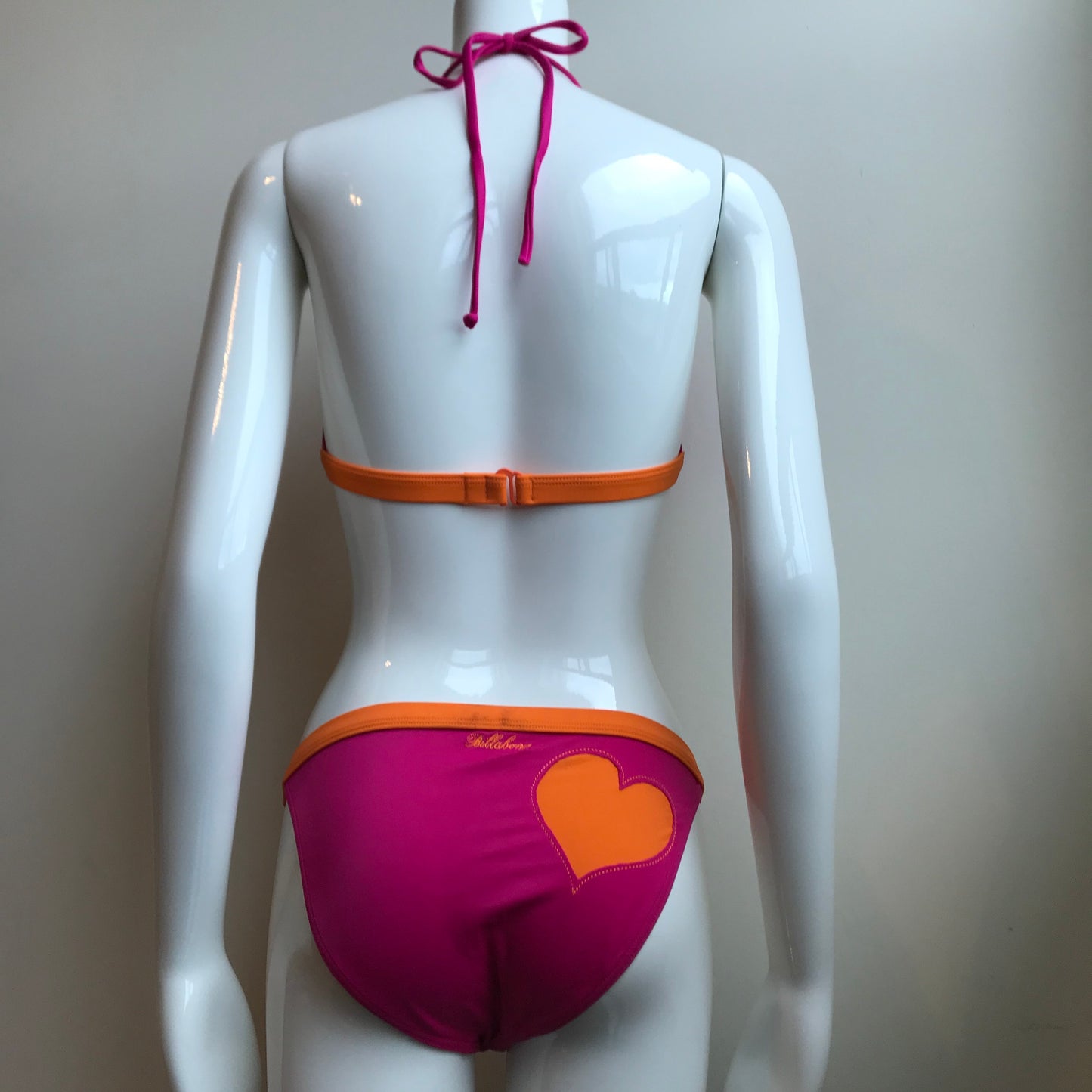 Billabong Bikini Hot Pink & Orange Reversible Heart Swimsuit