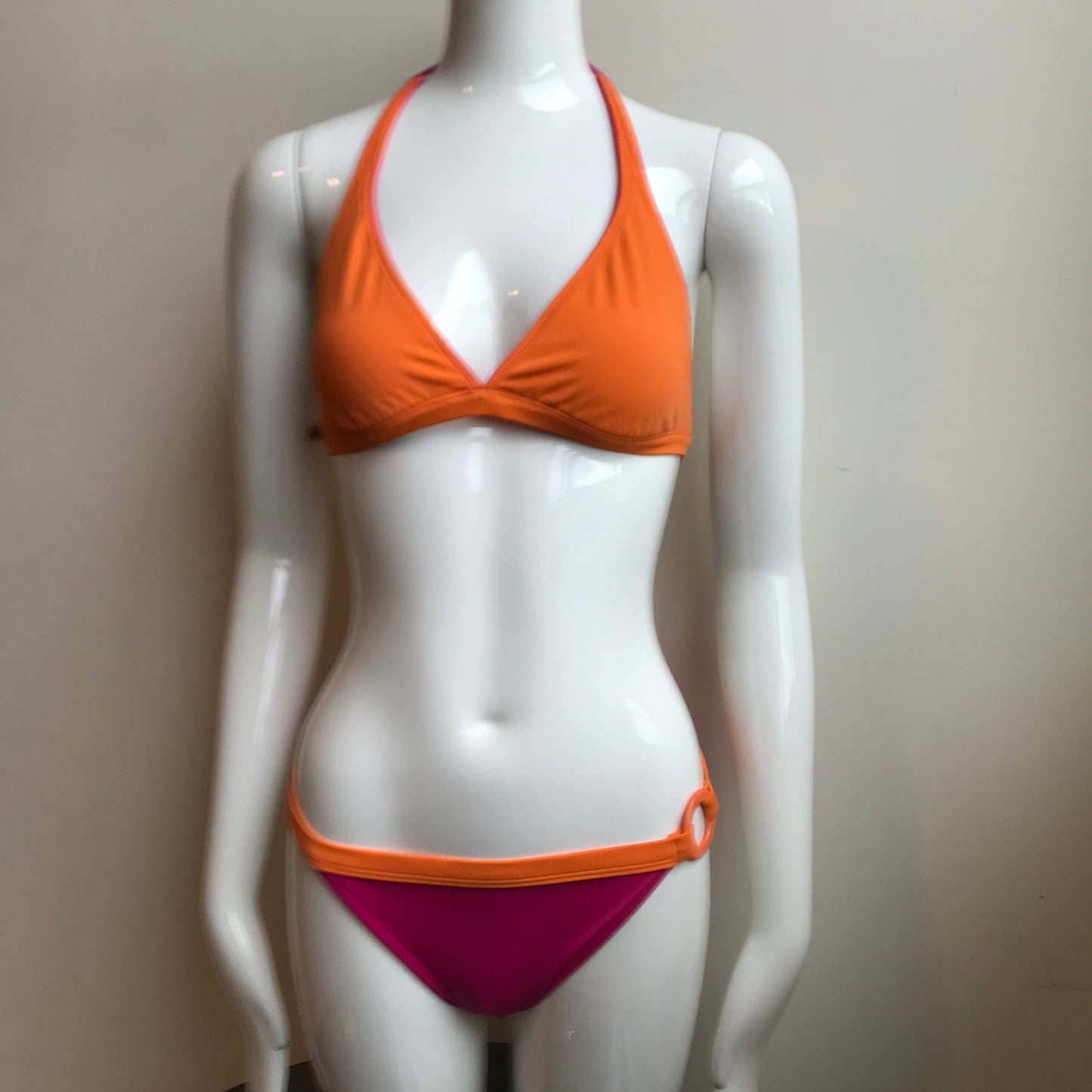 Billabong Bikini Hot Pink & Orange Reversible Heart Swimsuit