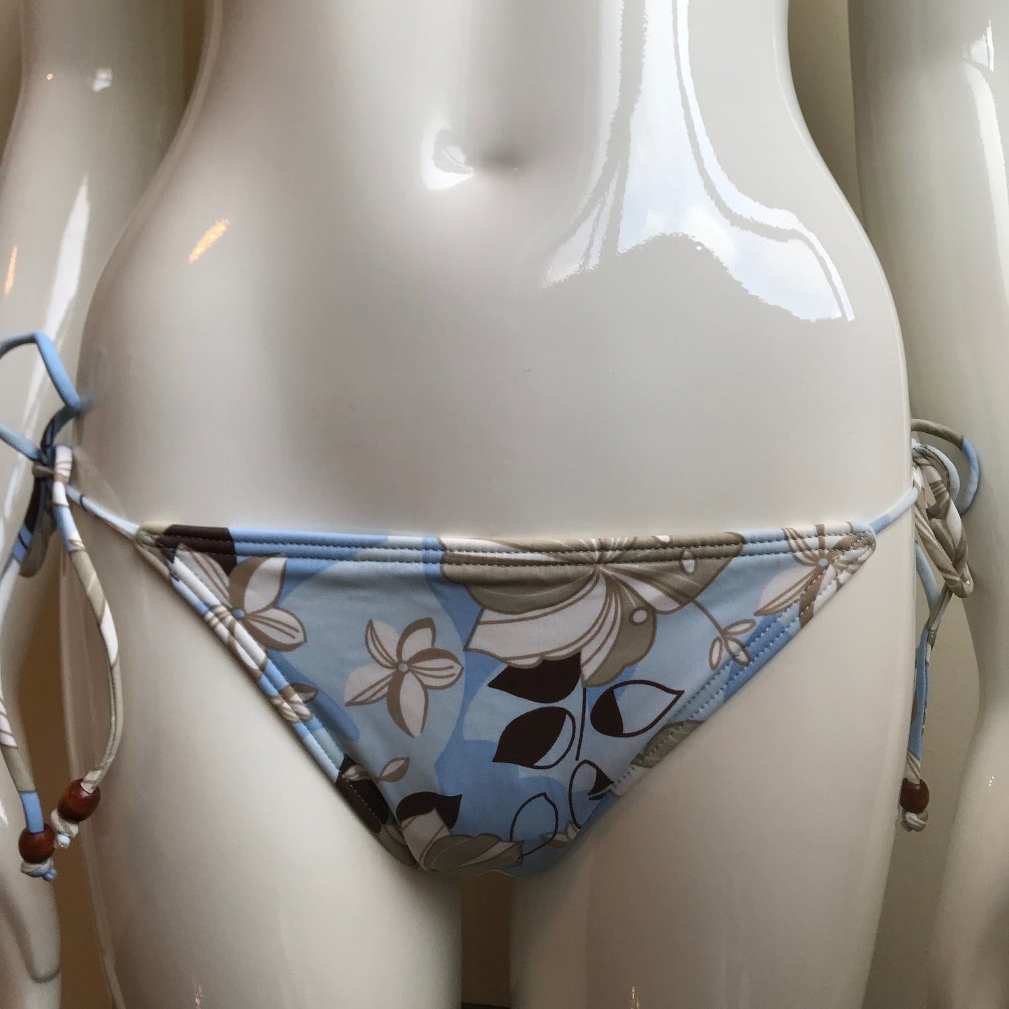 Billabong Swim Blue Brown Floral printed triangle bikini