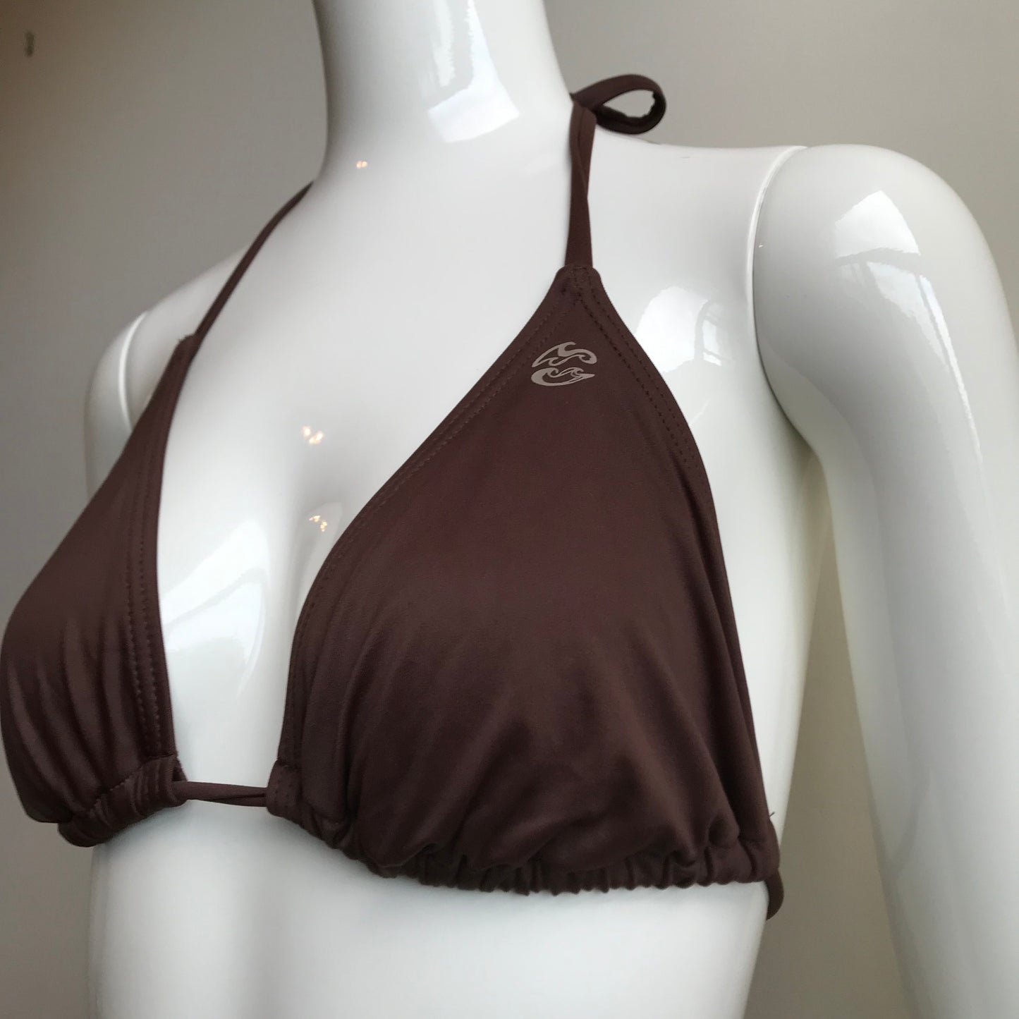 Billabong Bikini Chocolate Brown Solid D Cup Top Swimsuit