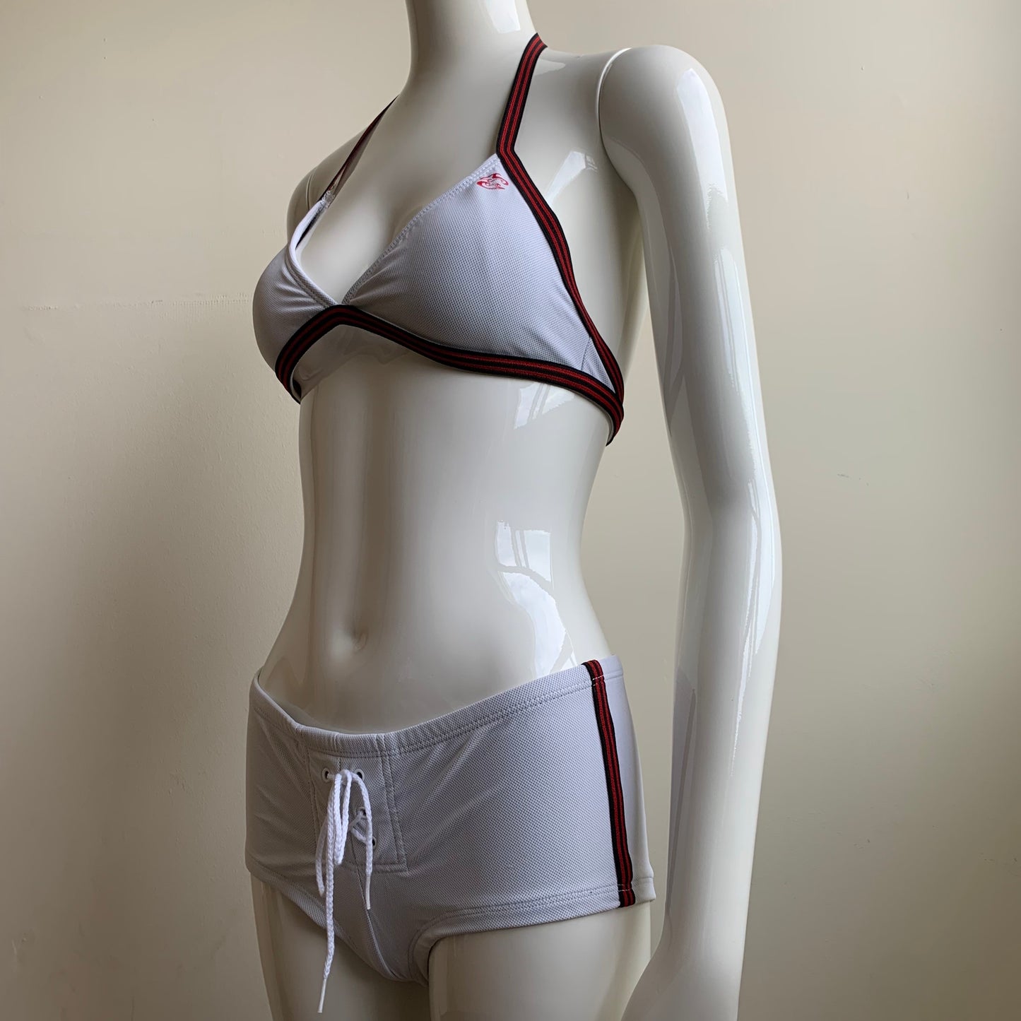 Billabong Bikini Vintage RARE Billabong boy leg short white jersey sport