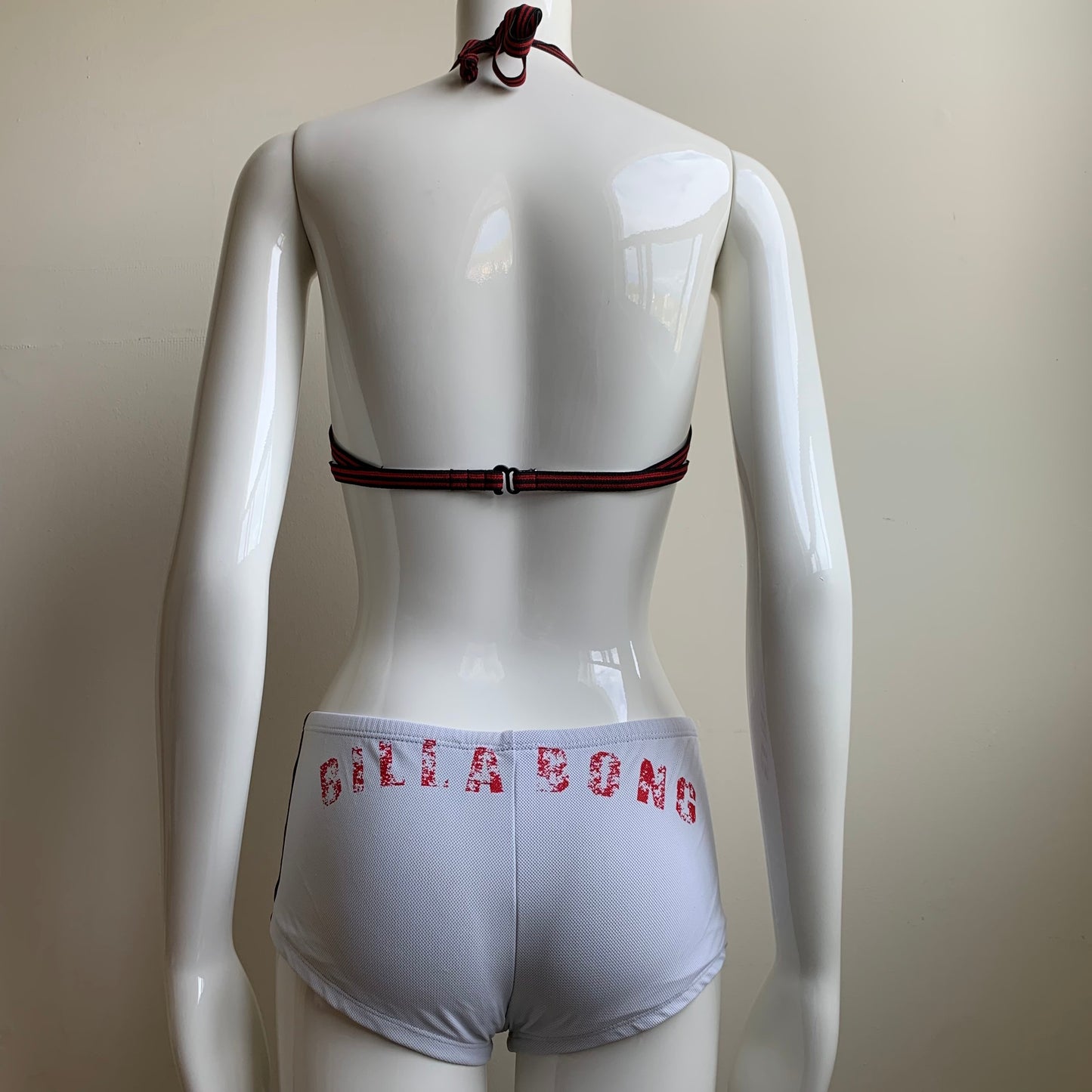 Billabong Bikini Vintage RARE Billabong boy leg short white jersey sport