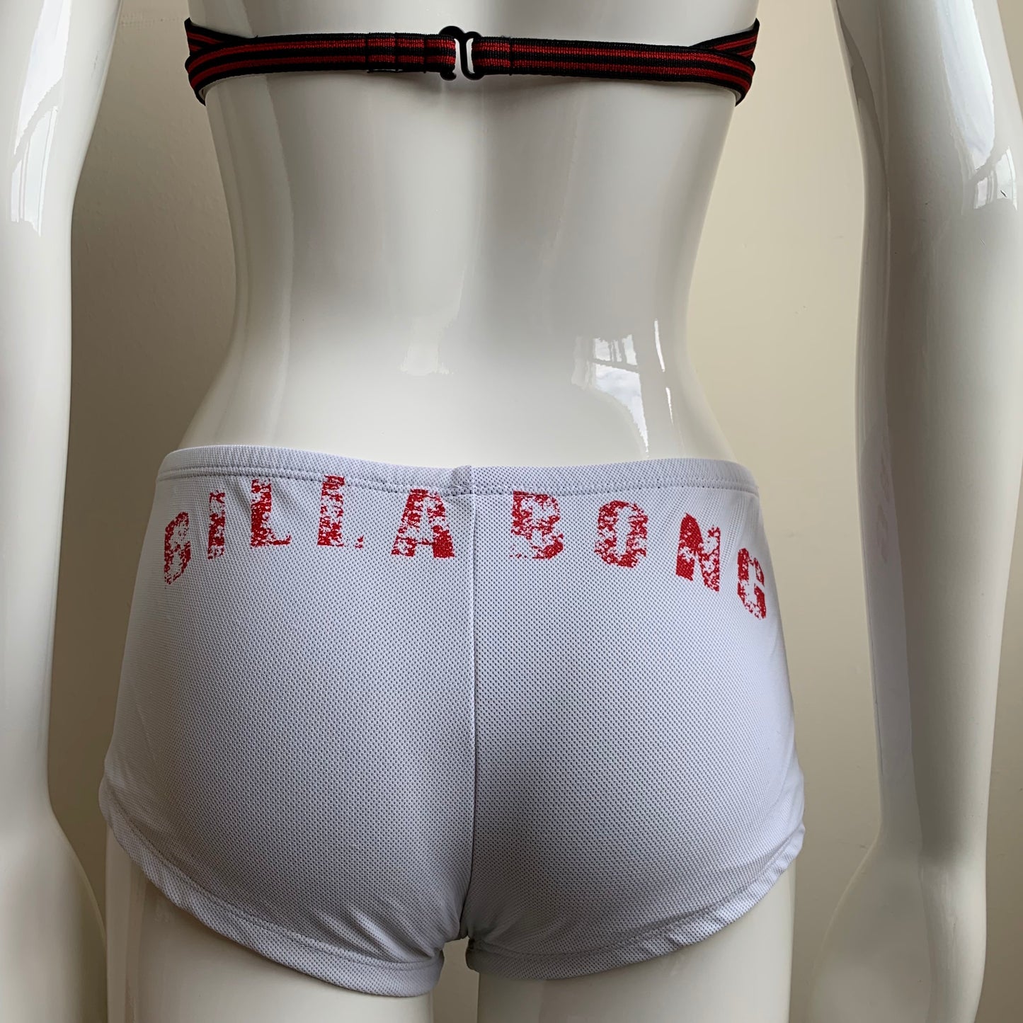 Billabong Bikini Vintage RARE Billabong boy leg short white jersey sport