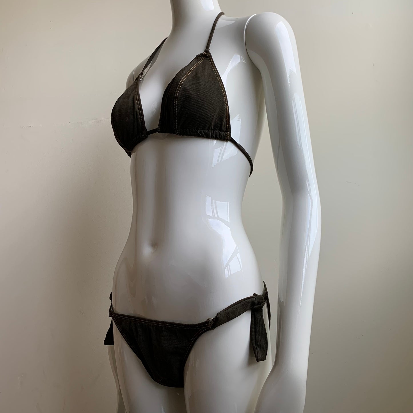 Billabong Bikini Vintage RARE bikini olive green triangle set