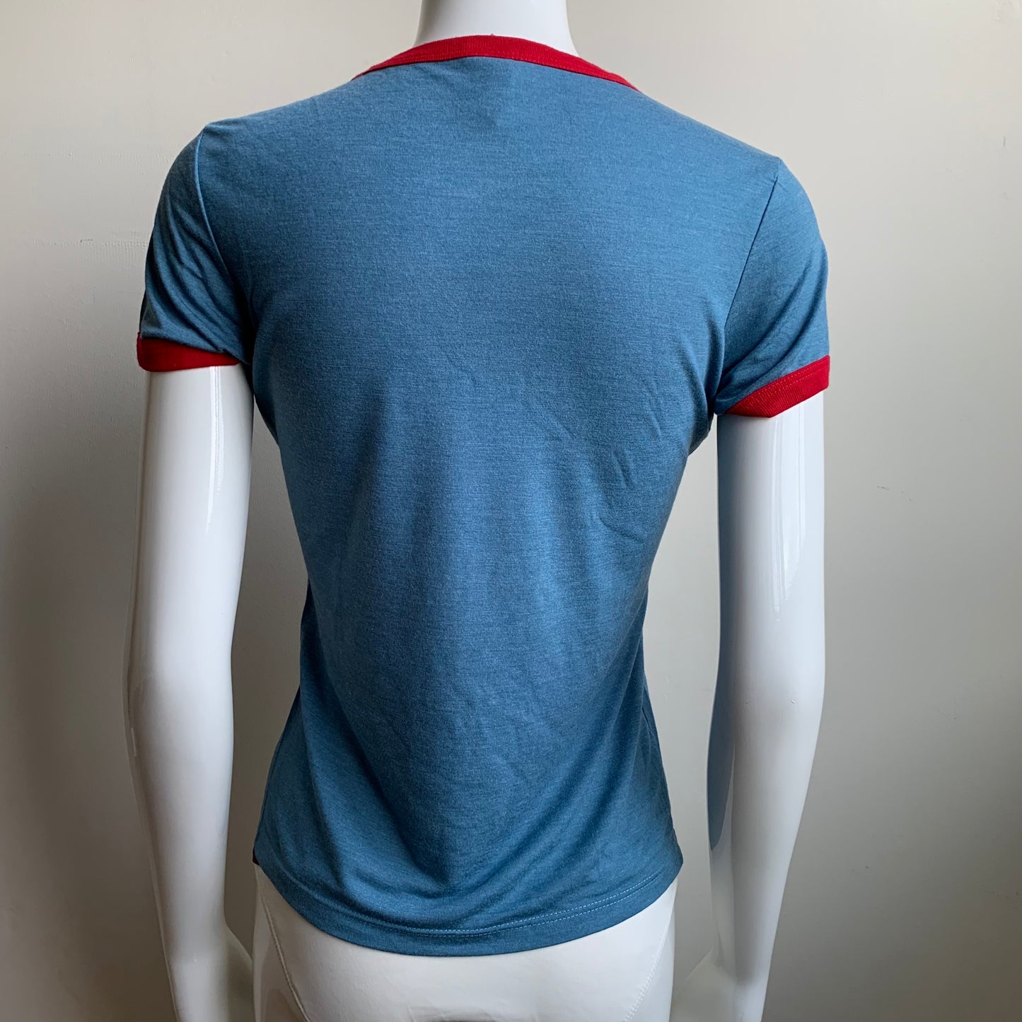 Billabong BLUE CRUSH era Vintage RARE marine blue logo fitted t-shirt tshirt