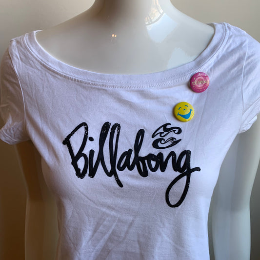 Billabong BLUE CRUSH Vintage RARE Billabong white logo fitted t-shirt tshirt