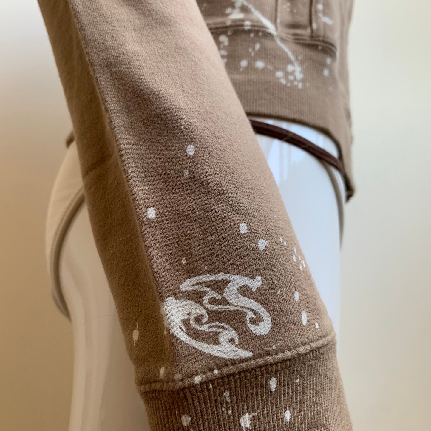 Billabong Hoodie Brown Splatter print zipper sweatshirt