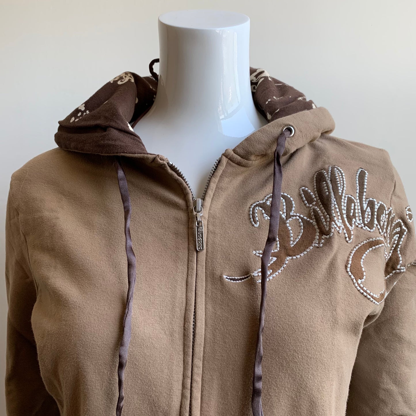Billabong Hoodie Brown Splatter print zipper sweatshirt