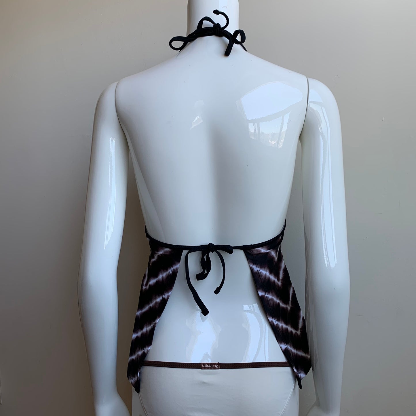 Hula Honey black apron style tankini top with push up padding