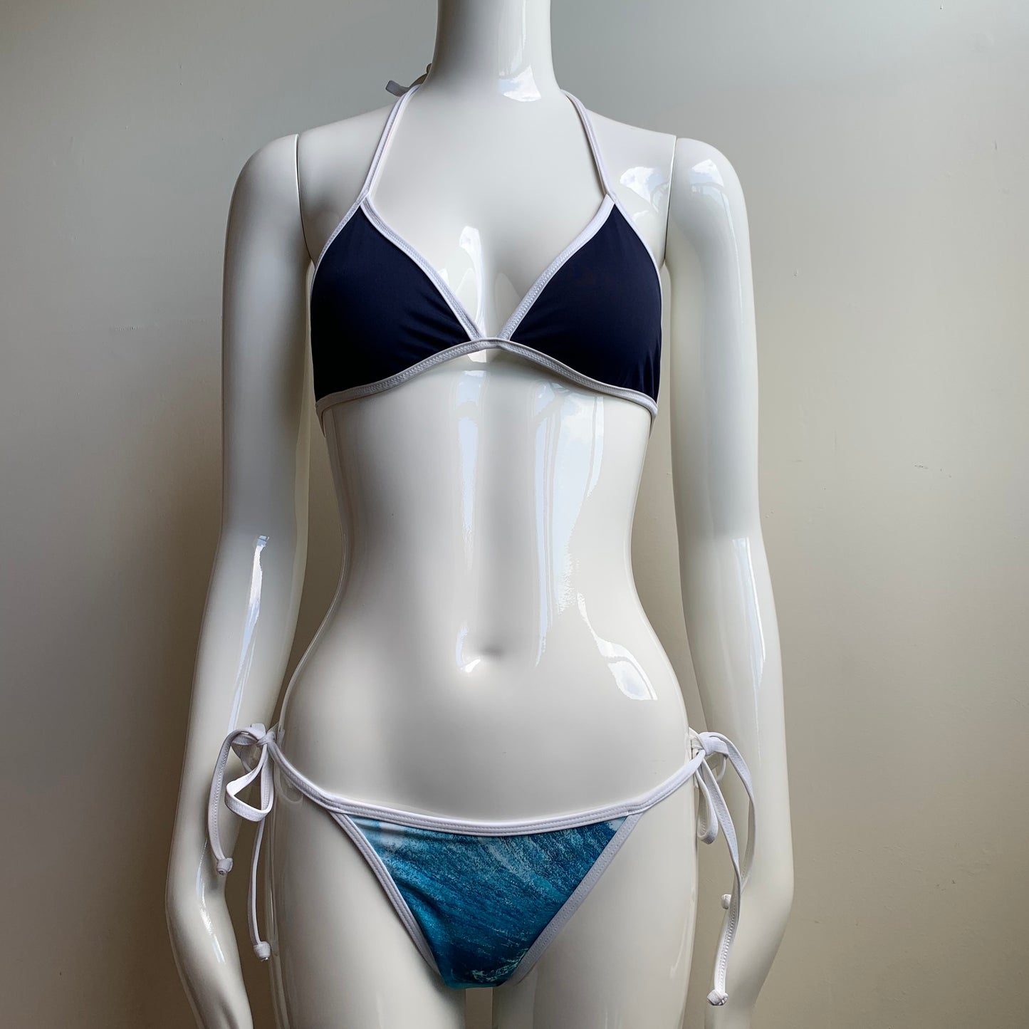 Aaron Chang blue wave reversible bikini