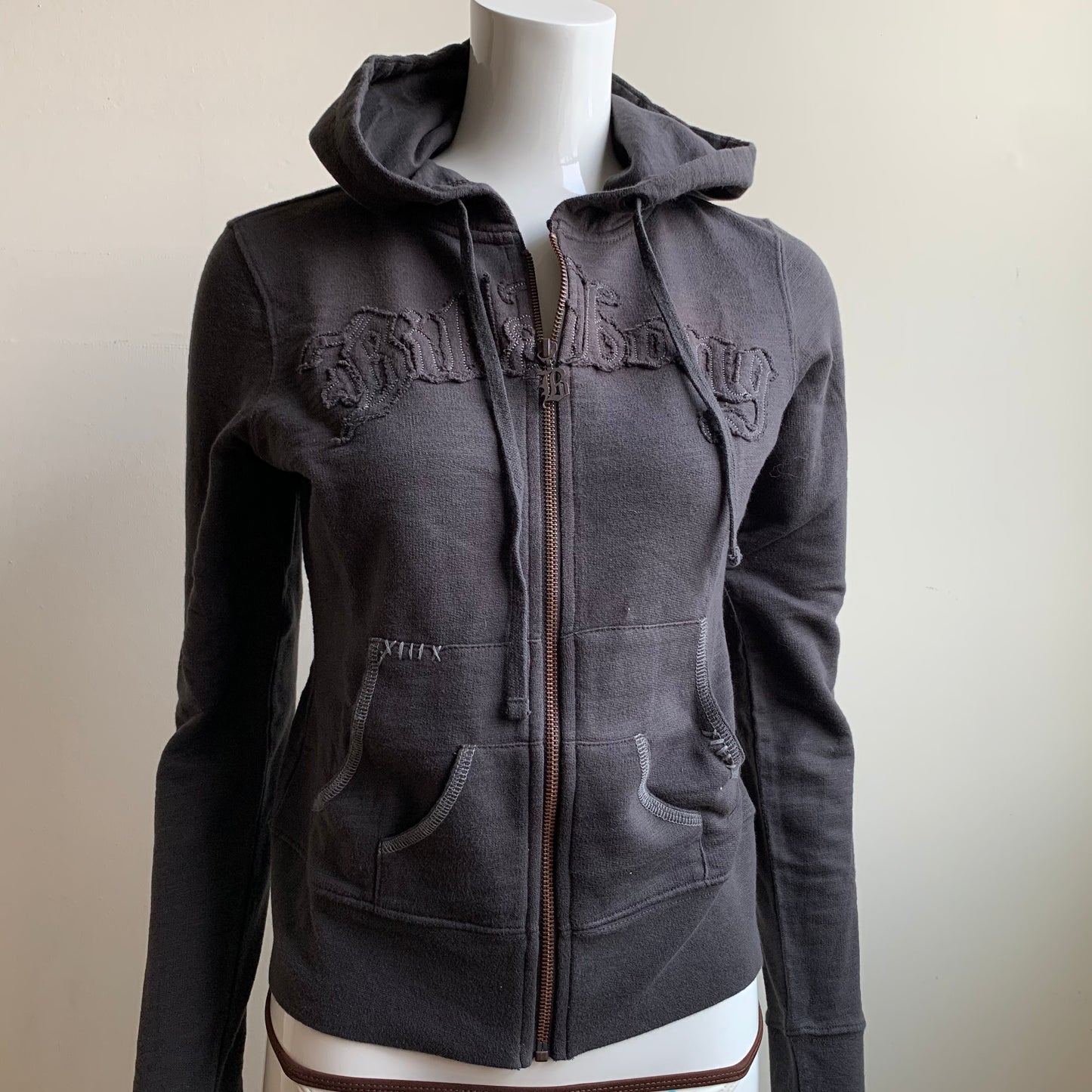 Billabong Hoodie dark gray ladies logo sweater small