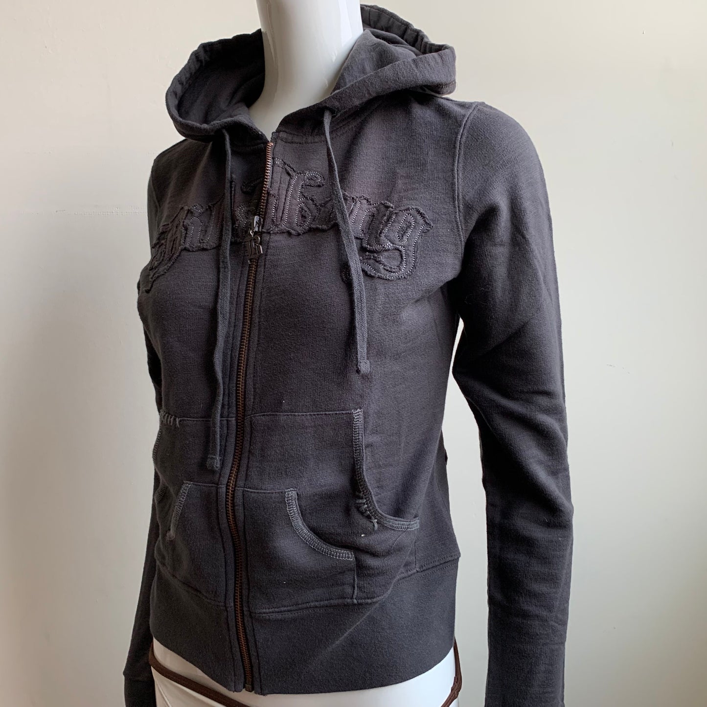 Billabong Hoodie dark gray ladies logo sweater small