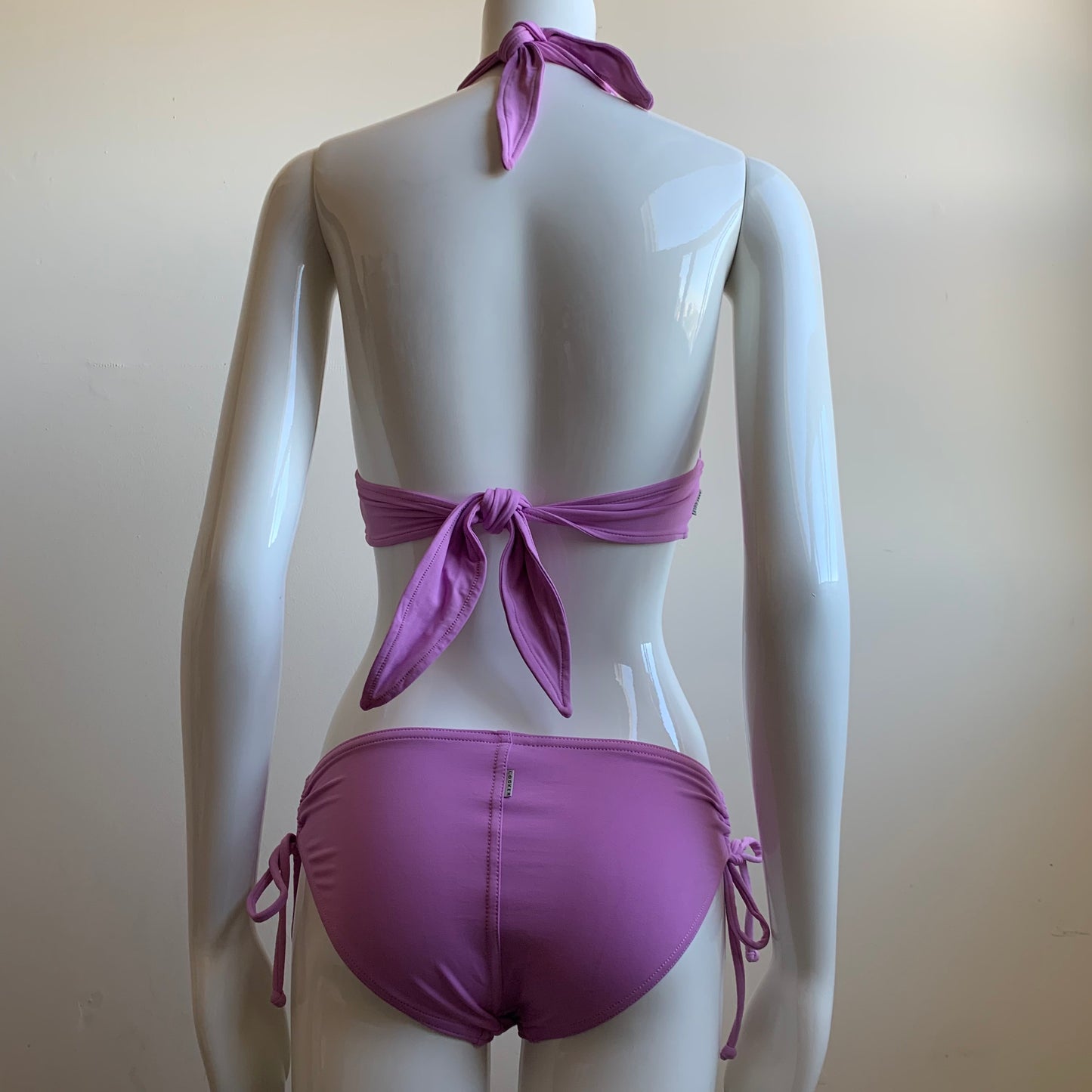 Anne Cole Lilac purple banded halter bikini