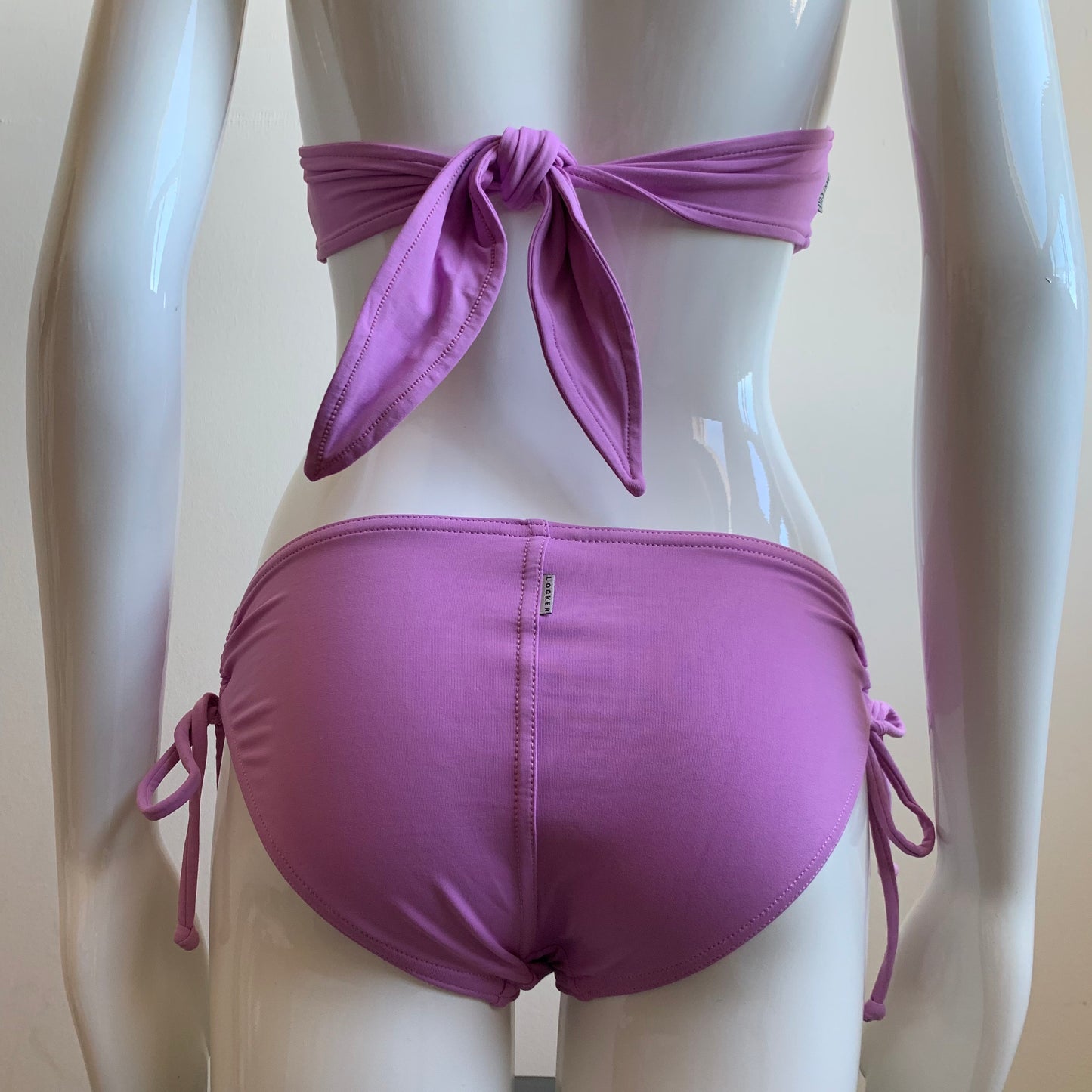 Anne Cole Lilac purple banded halter bikini
