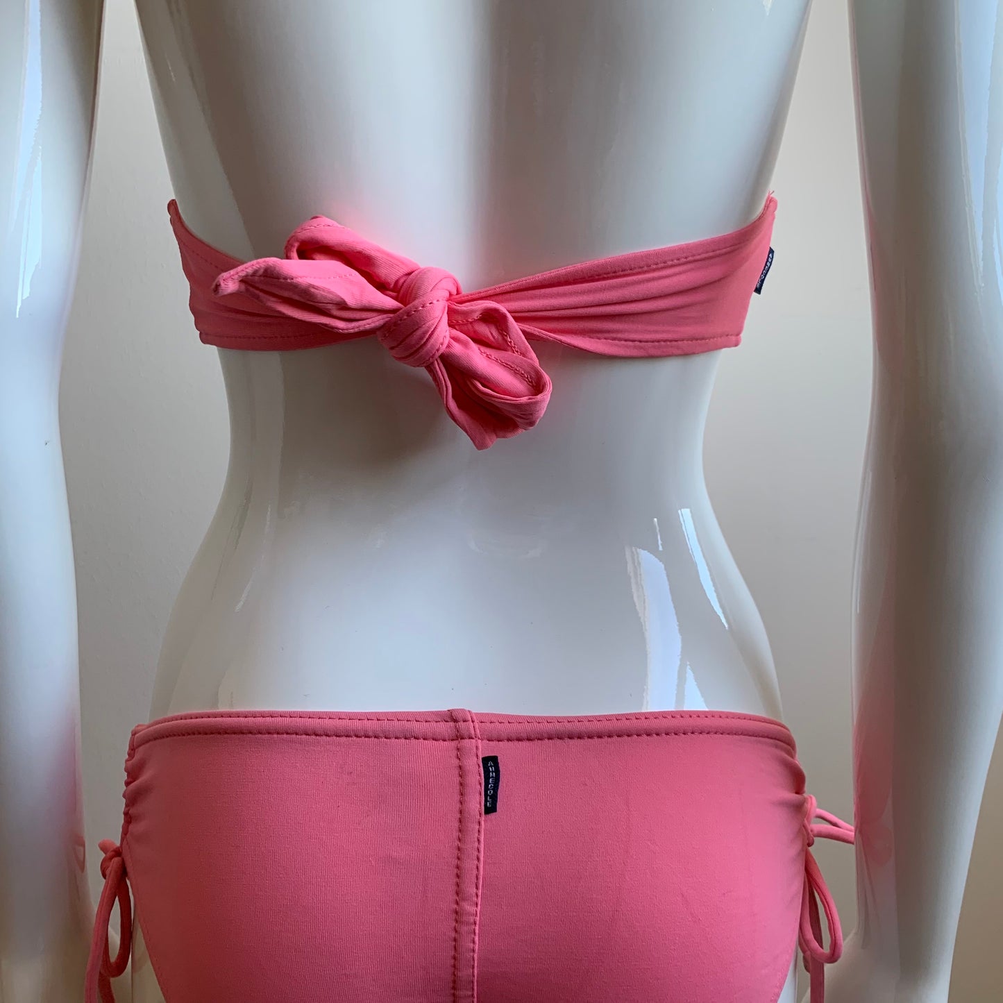 Anne Cole coral pink marilyn banded halter bikini